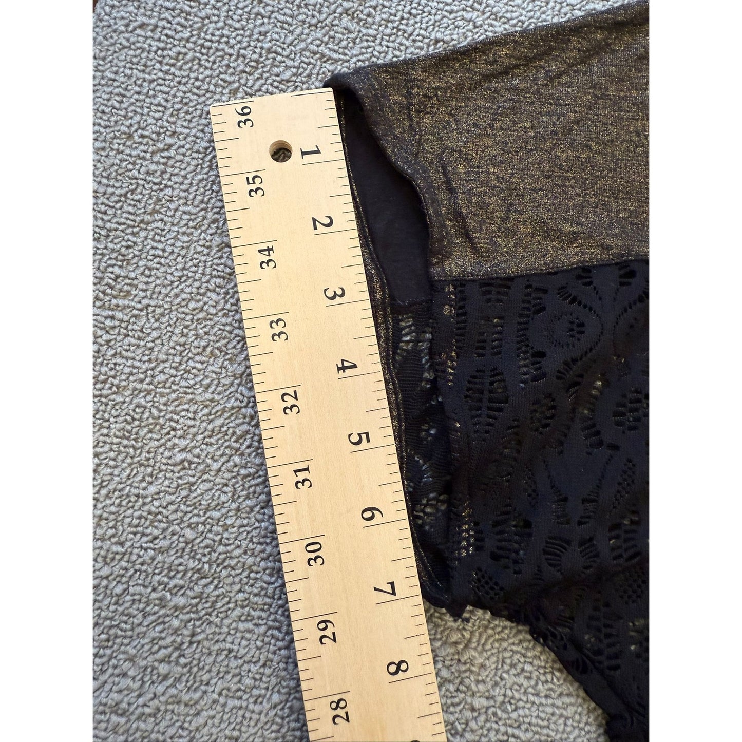 Free People Female Small Petite Black Lace Sleeve Cropped Blouse