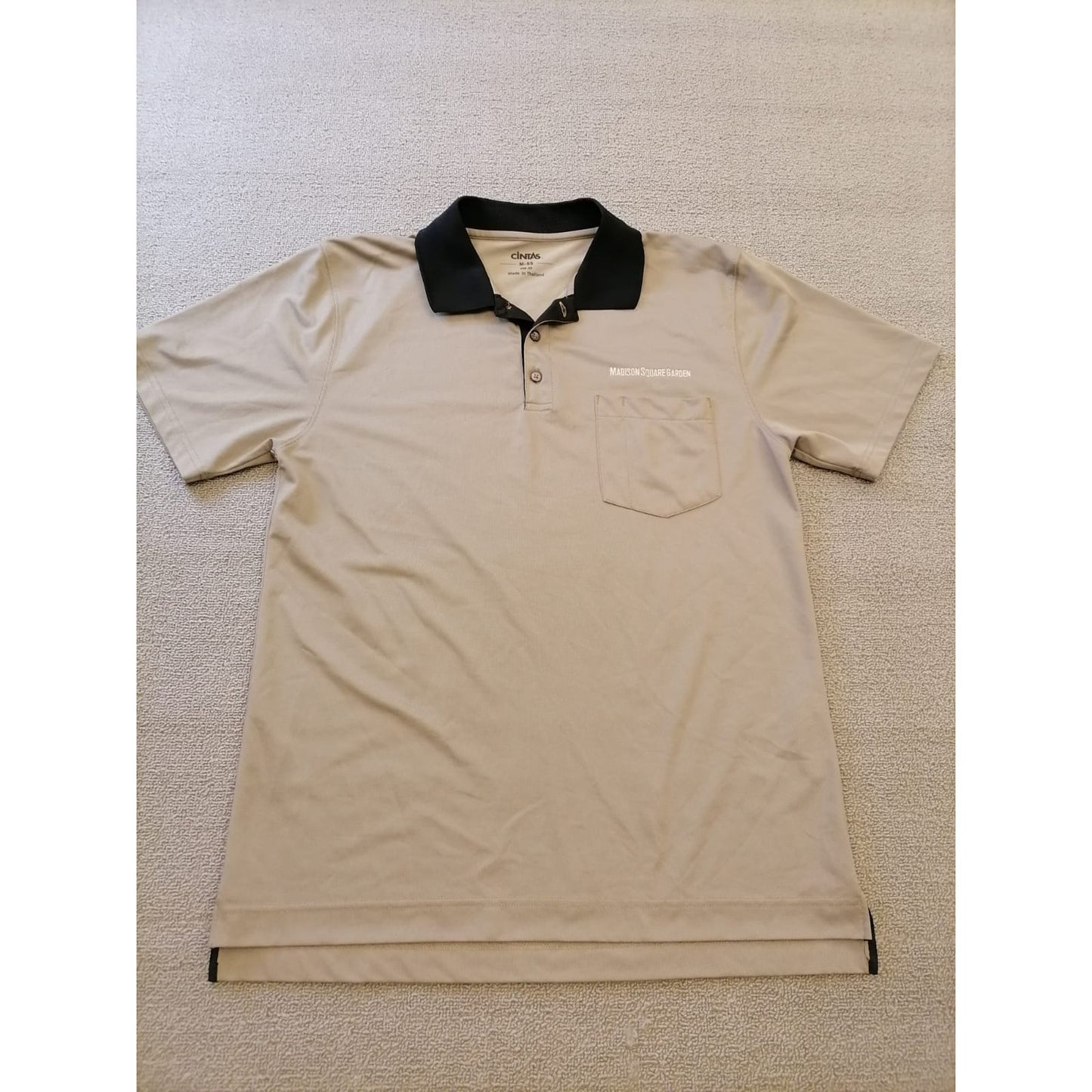 CINTAS Madison Square Garden Men M-SS Work Polo Light MSG Short Sleeve Grey