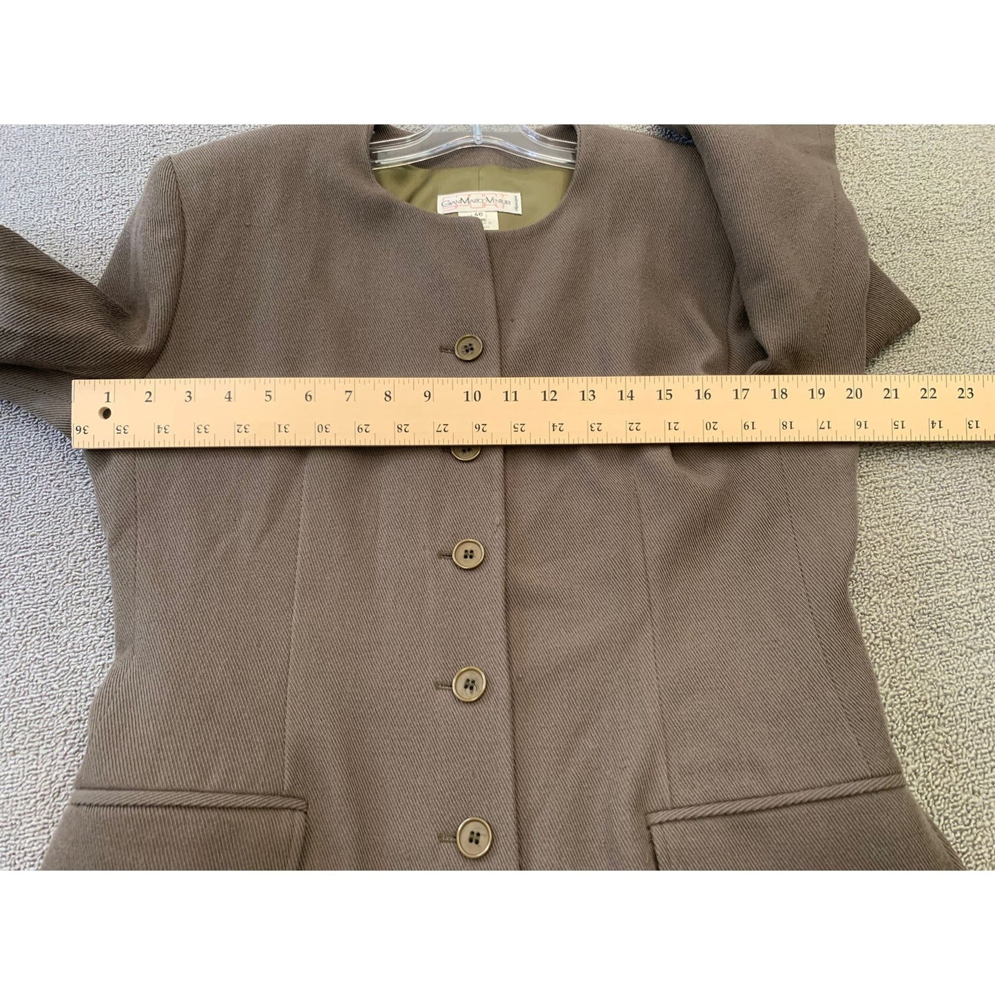 GianMarco Venturi Women's 46 Brown Button Front Long Jacket