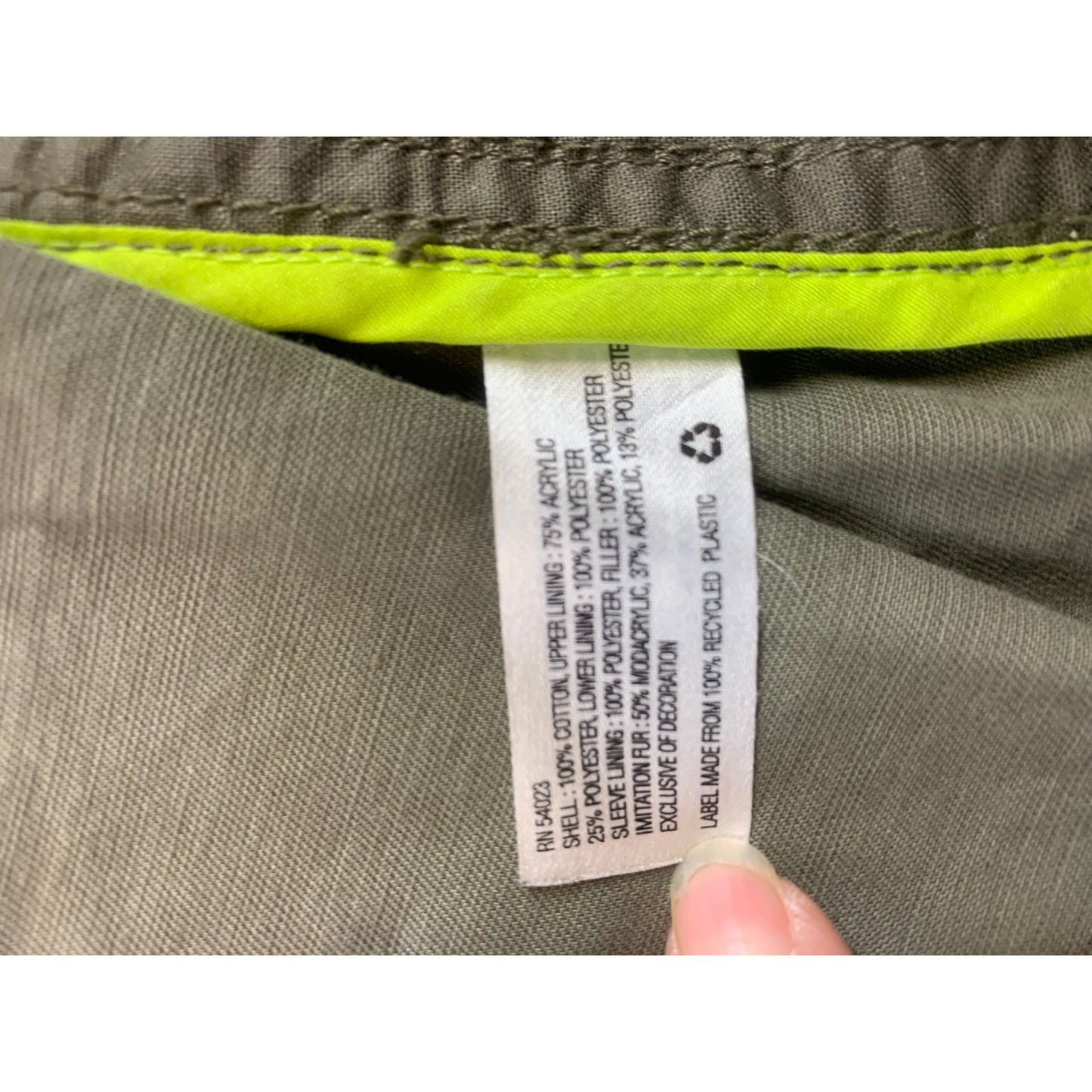 Gap Women’s Utility Field Jacket Sz M Hooded Full Zip Snap Draw String Waist