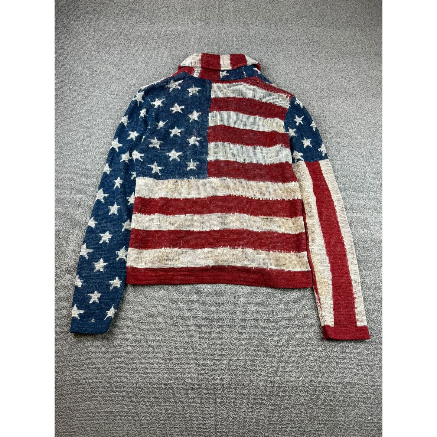 Denim & Supply Ralph Lauren Women's Extra Large American Flag Cardigan Sweater