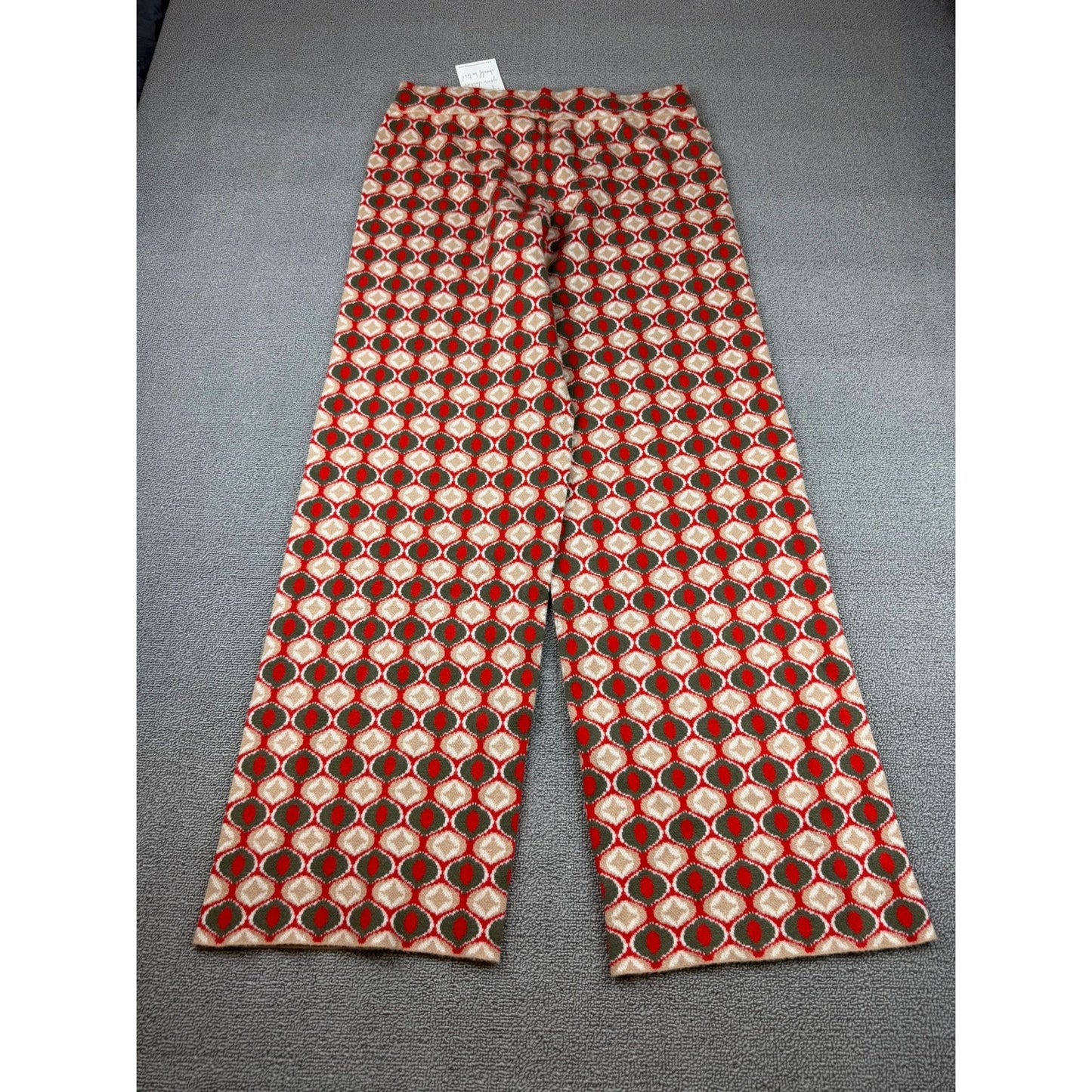 Show Me Your Mumu Women's XL Zermatt Sweater Pant Brown Geo Jacquard
