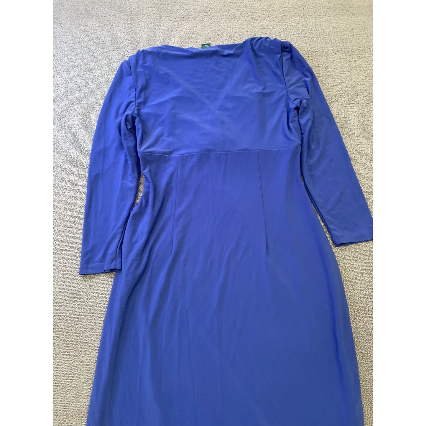 Lauren Ralph Lauren Elsie Dress Blue Size 4 Sleeve Surplice Neck Stretch
