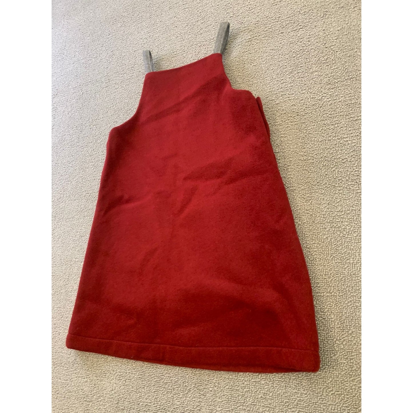Oaks Of Acorn Girl's Size 6Y Red And Gray Wool A-Line Pinafore Dress