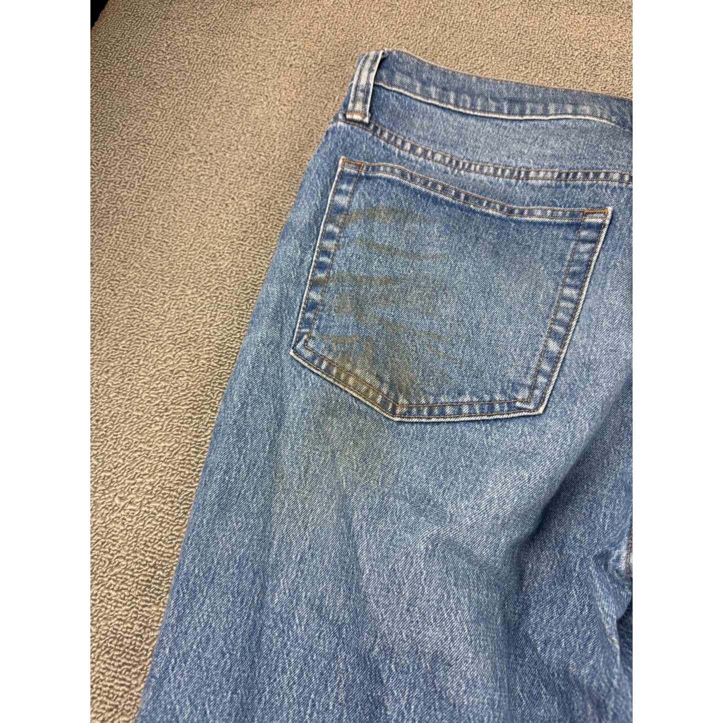 Madewell Mens W34 L32 Blue Denim Straight Leg Jeans