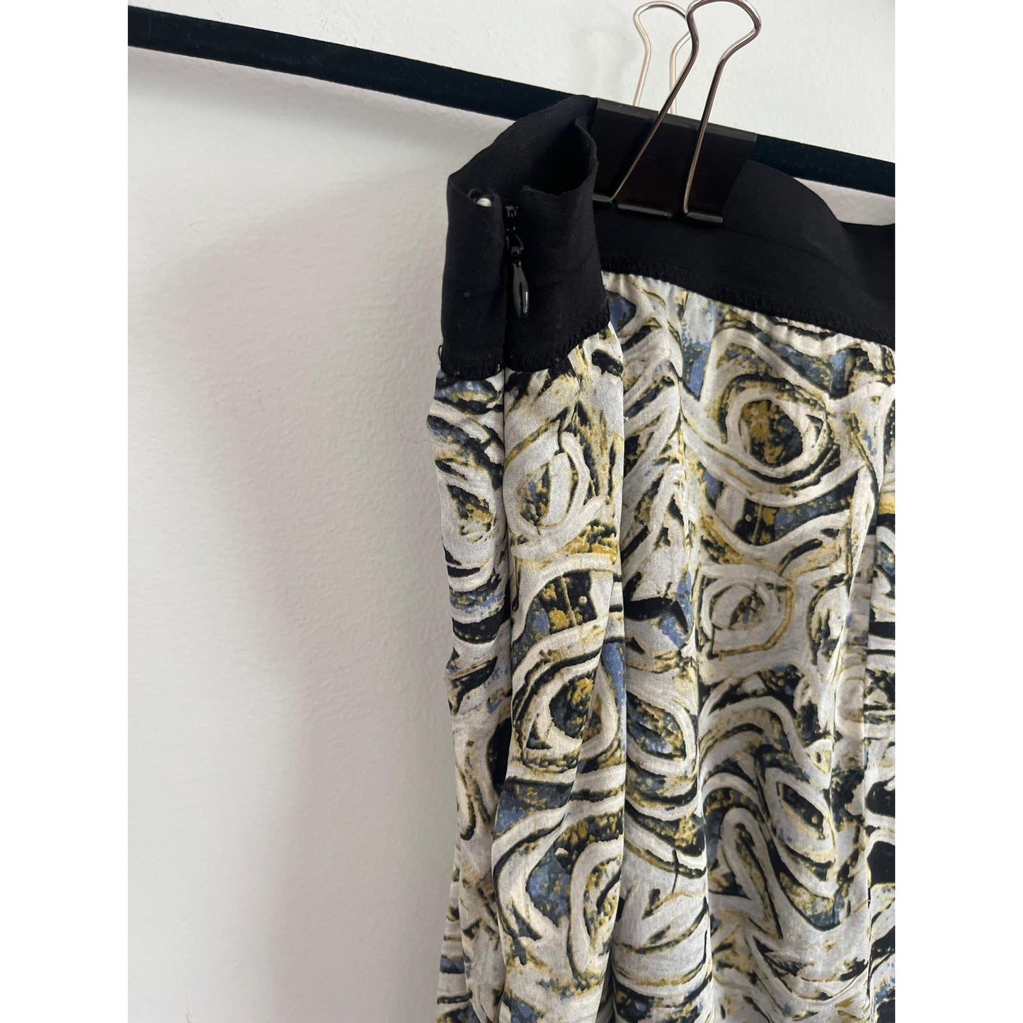 Catherine Malandrino Mini Skirt Womens 2 Draped Abstract Print High Waist