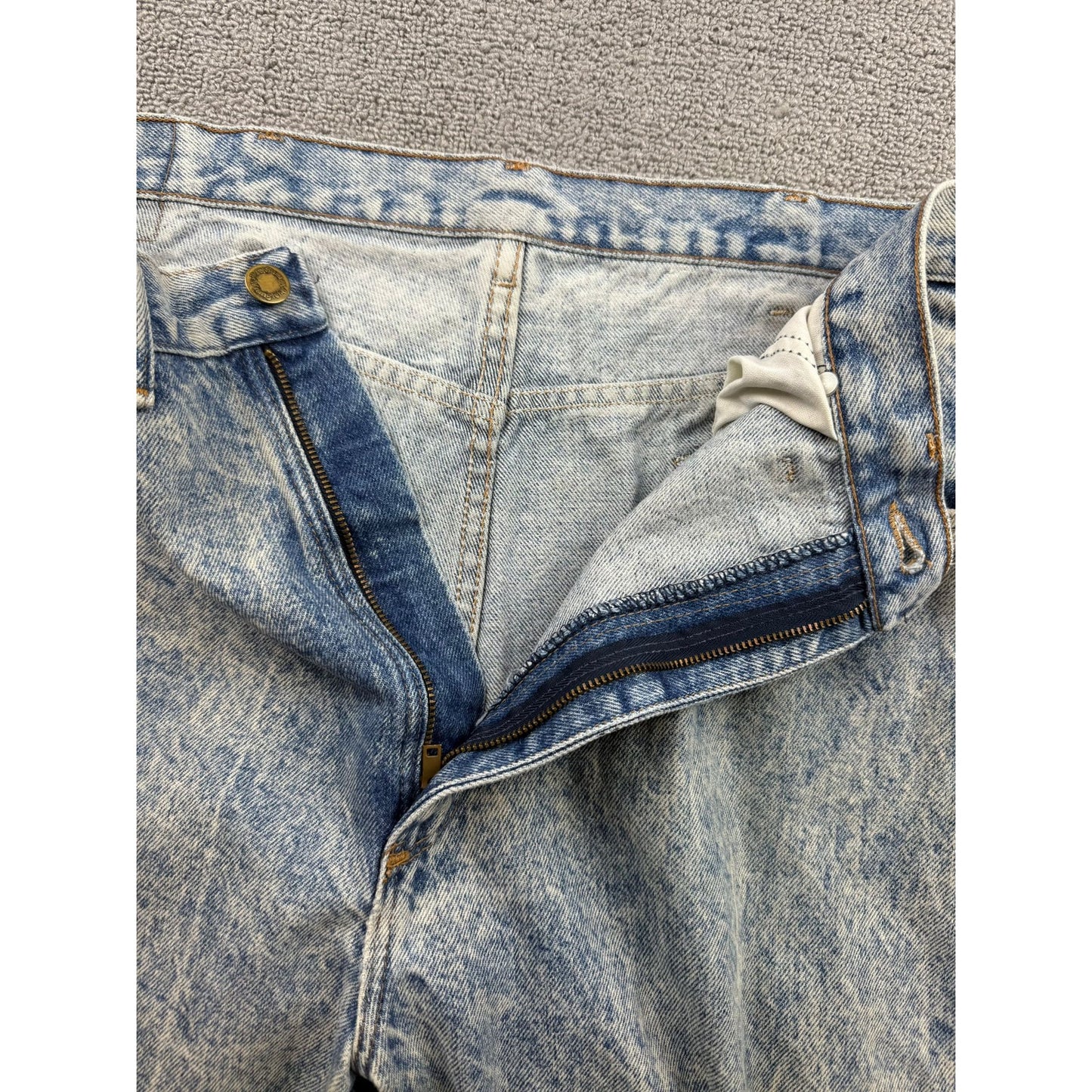 Vintage Wrangler Men's 36x34 Blue Acid Wash Authentic Jeans