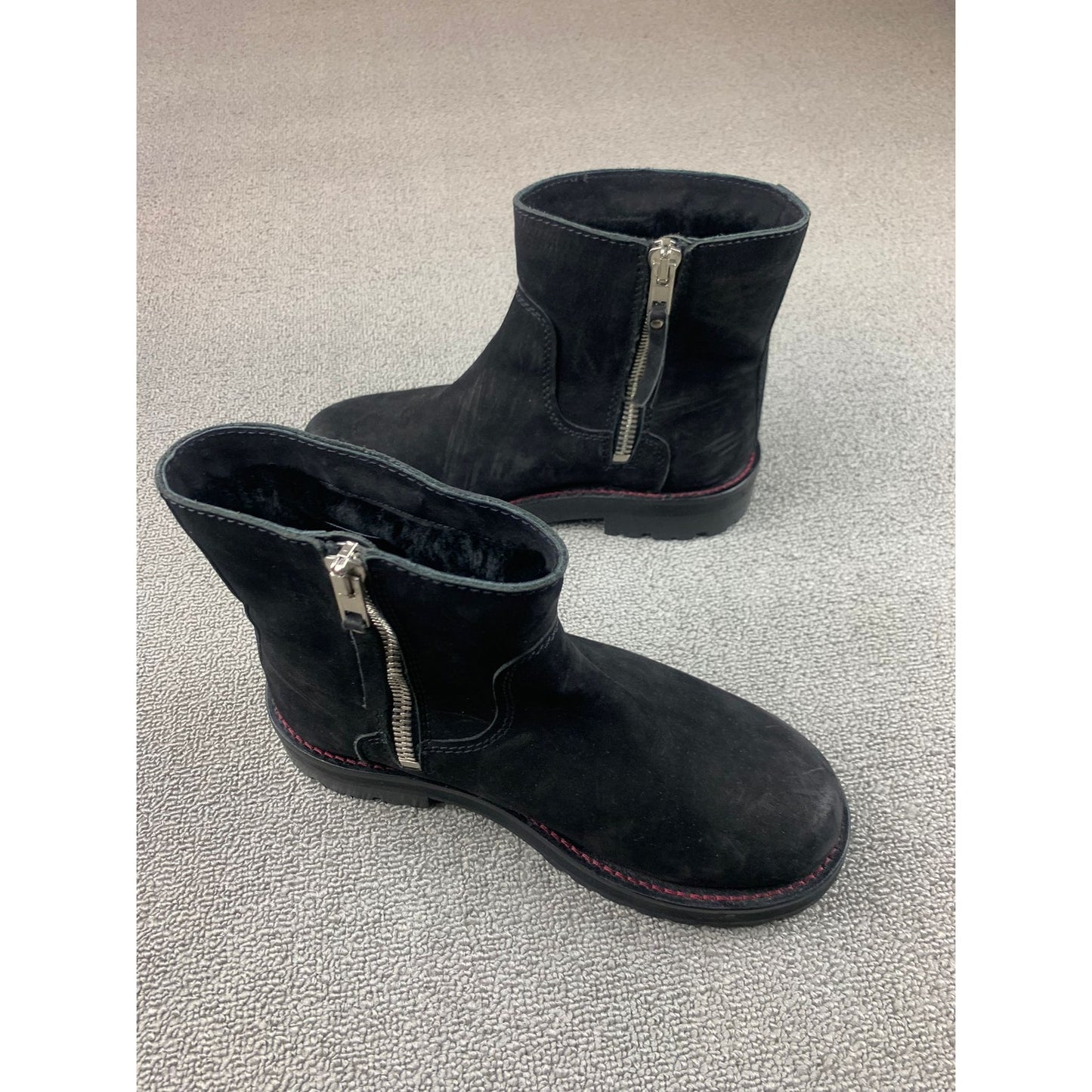Zadig & Voltaire Women's 38 Black Leather Ankle Boots