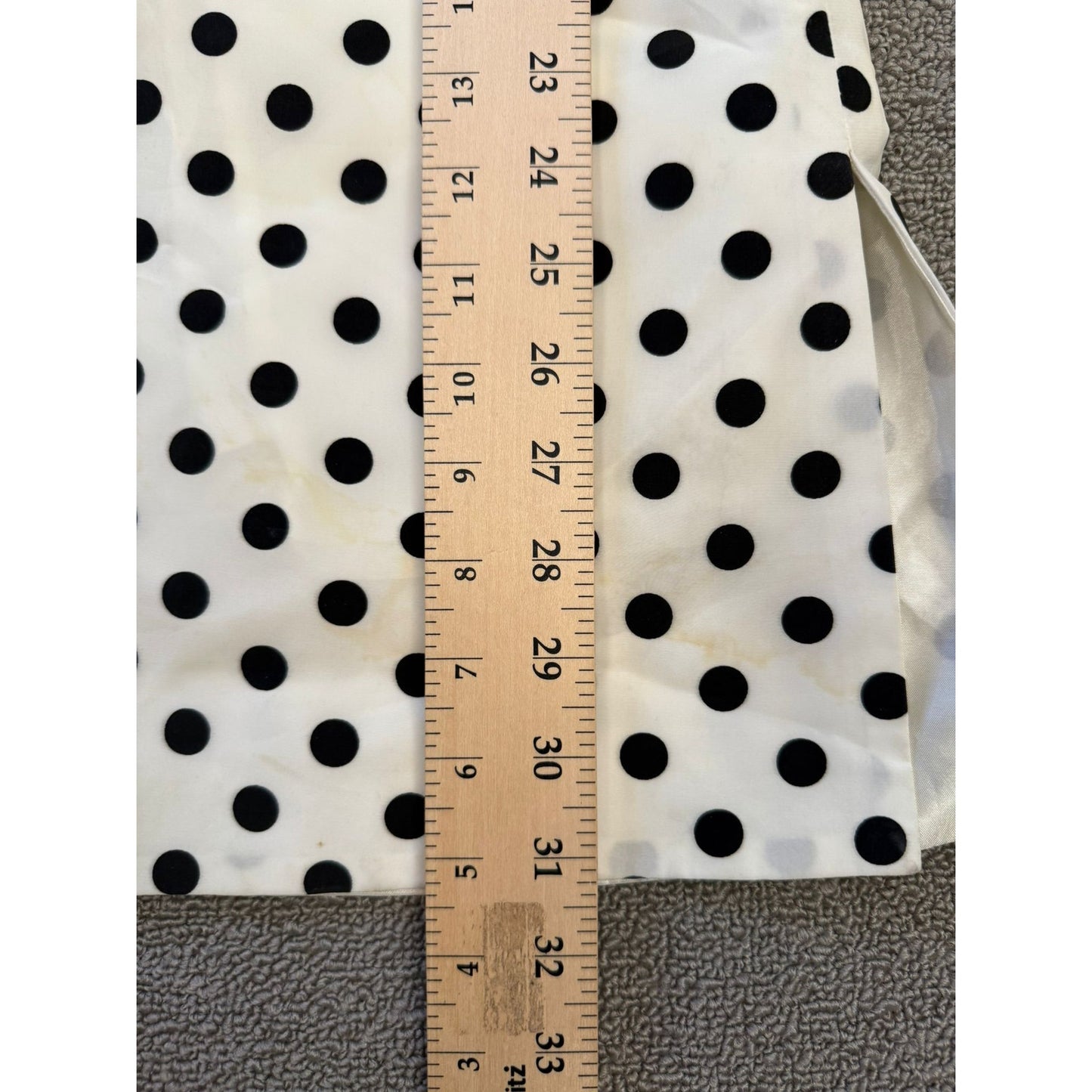 GRACE CHUANG Women's Small Polka Dot Duster Jacket Coat S White Black