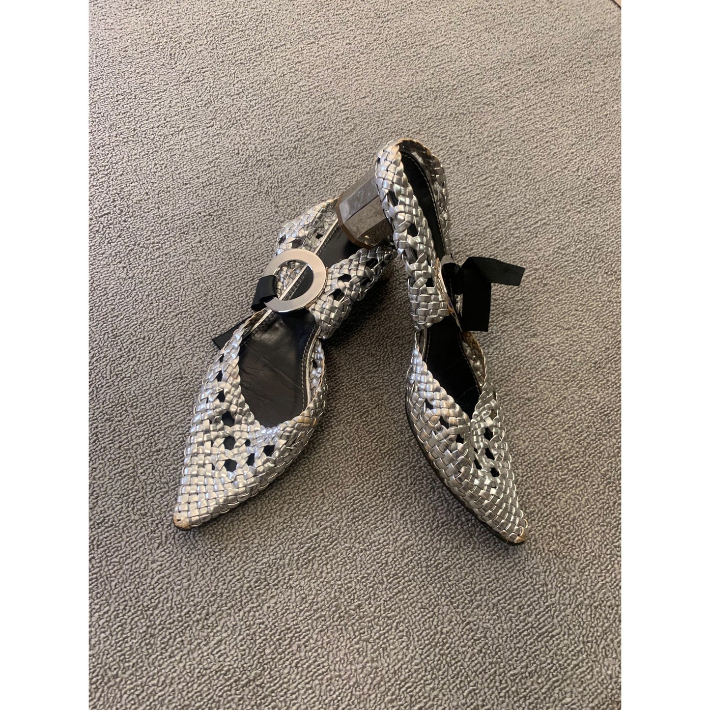 PROENZA SCHOULER Women 40.5 Silver Heel Shoes