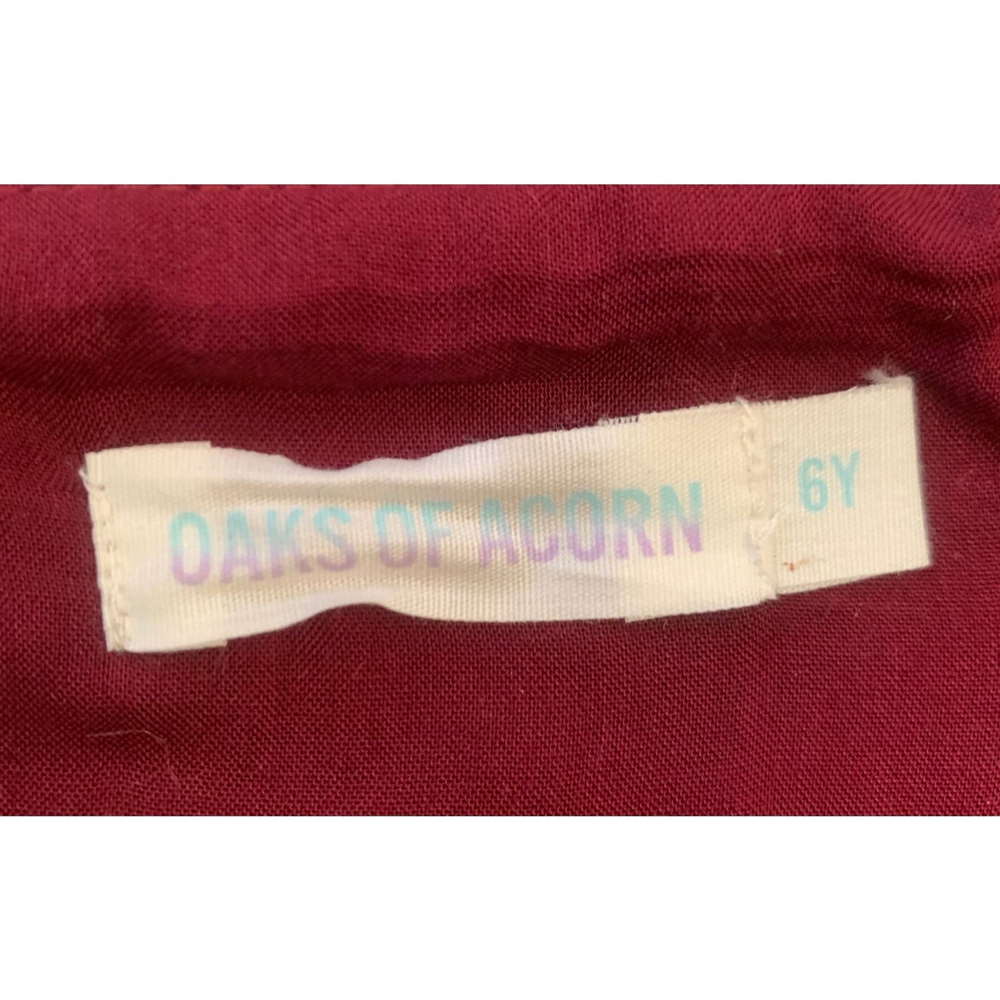 Oaks Of Acorn Girl's Size 6Y Red And Gray Wool A-Line Pinafore Dress