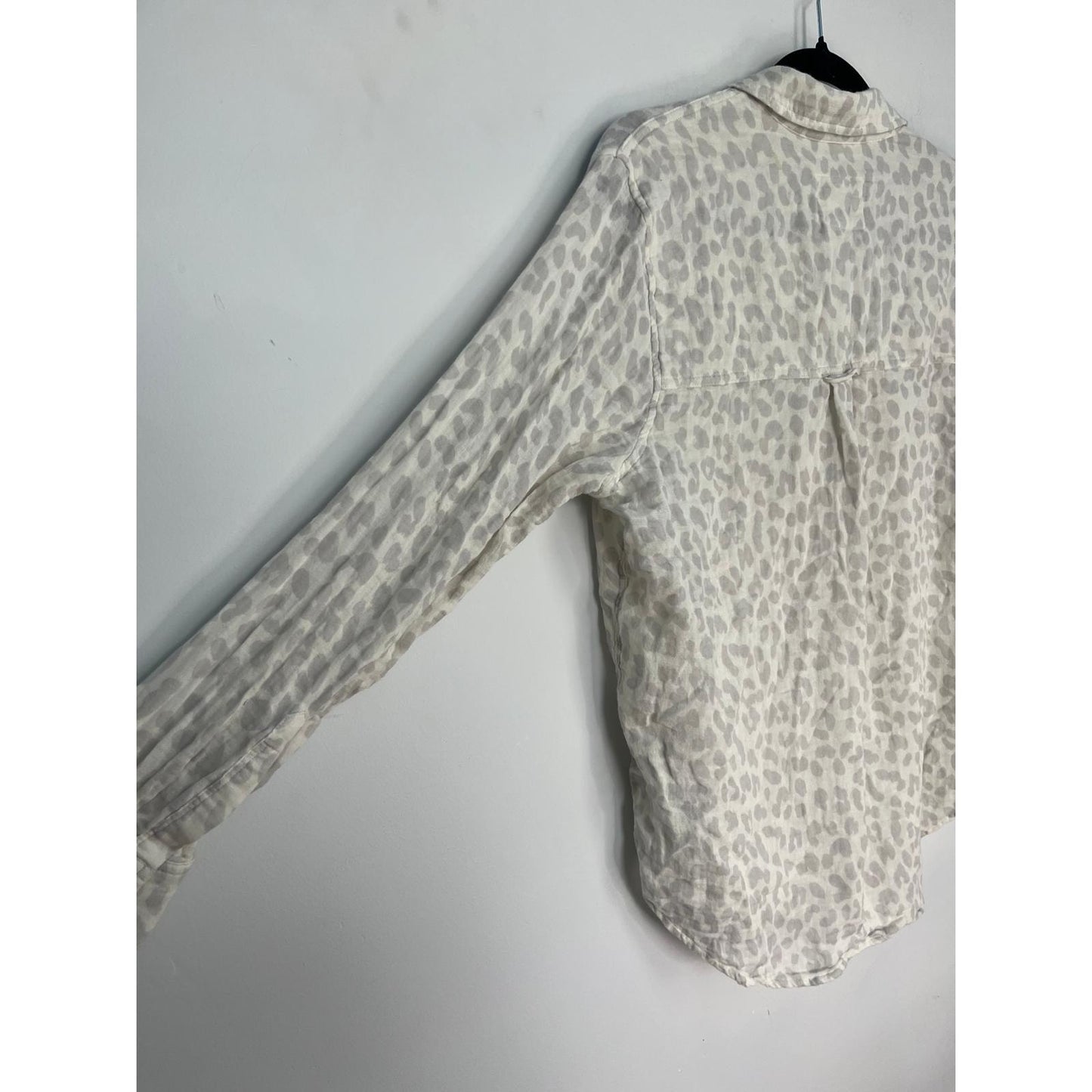 Rails Leopard Print Button Up Shirt Women Small Long Sleeve Lightweight Blouse
