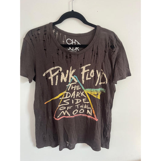 Chaser Pink Floyd T-Shirt Women S Distressed Graphic Tee Dark Side Moon