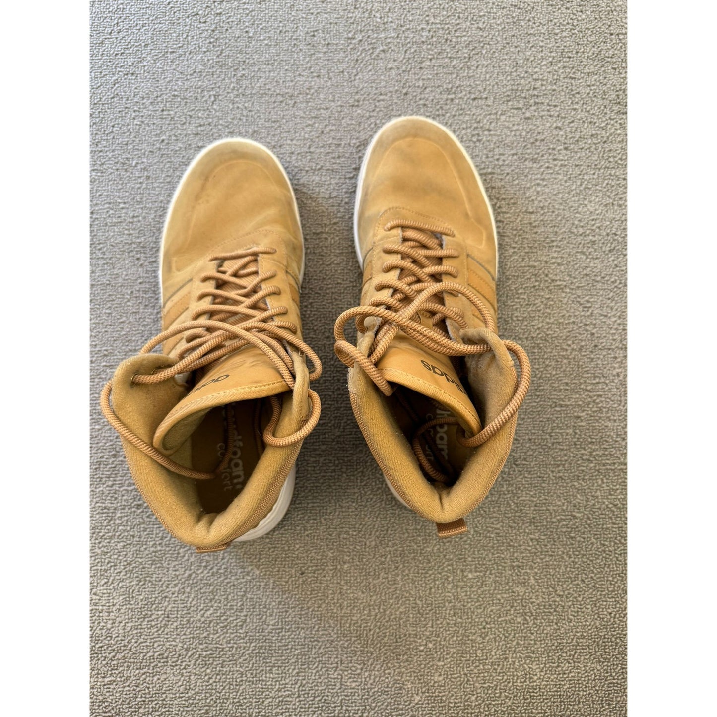 Adidas Men's Tan Brown High-Top Sneakers US10.5