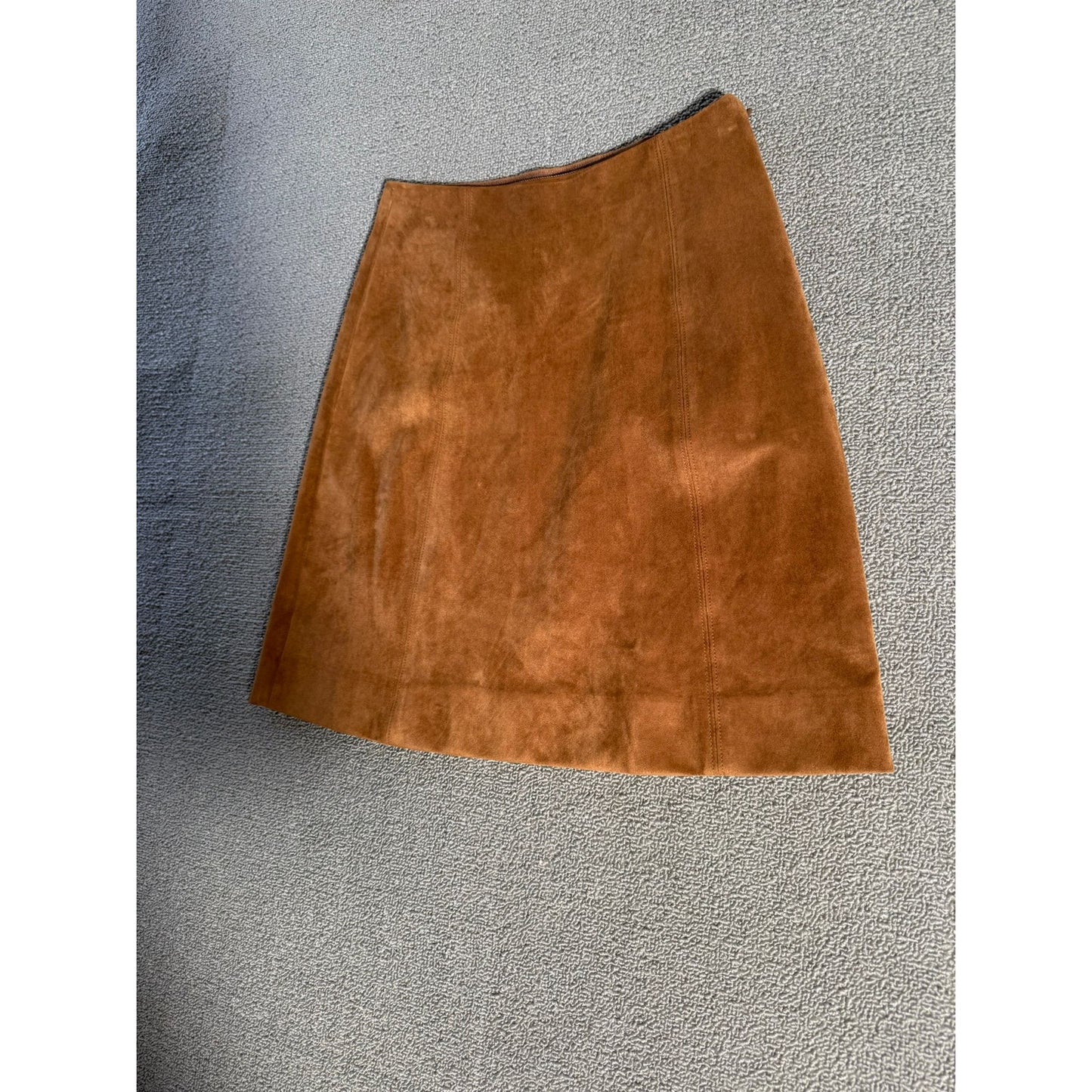Babaton Women’s 2  Brown Suede A‑line Skirt Fall Western