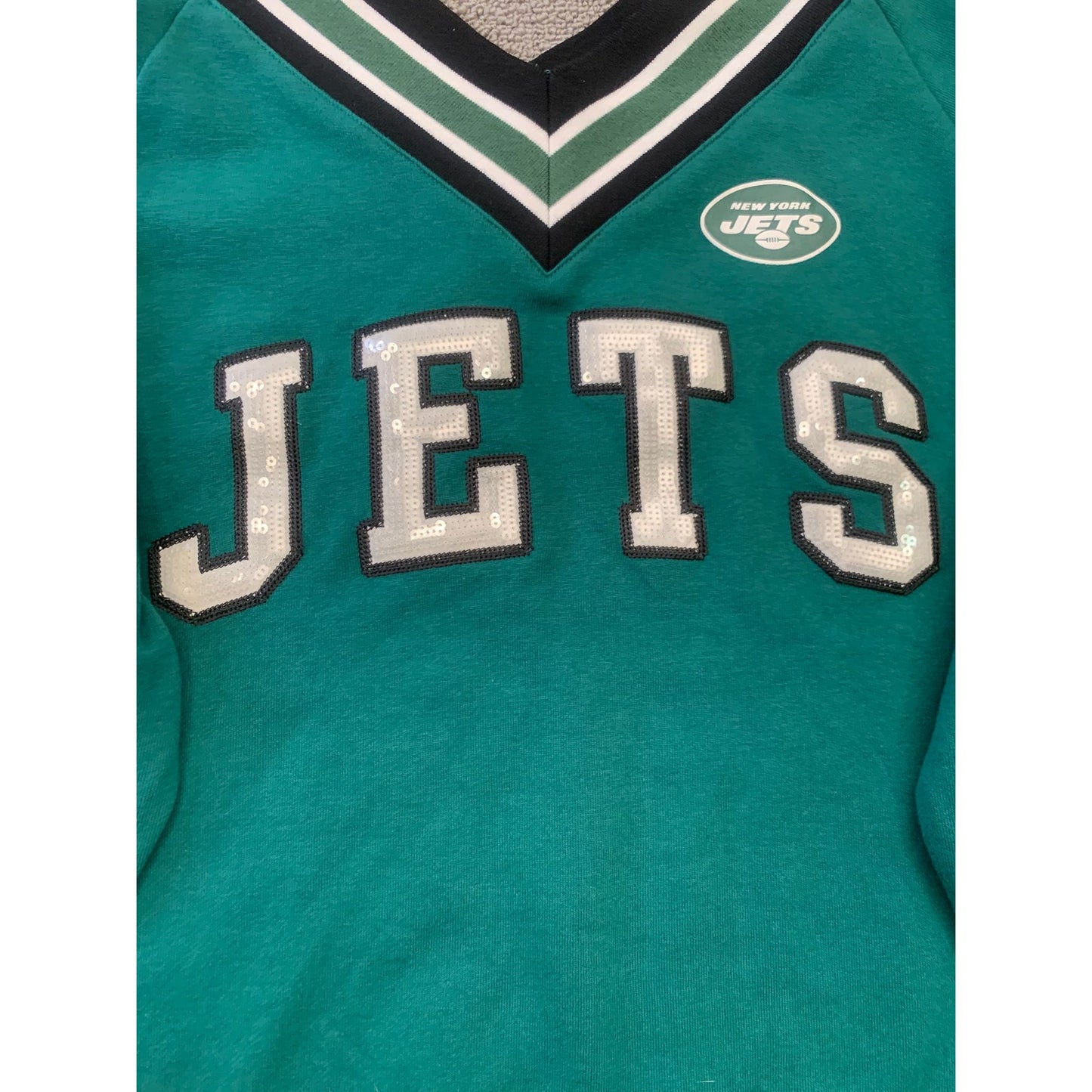 Tommy Hilfiger Women's XL Green Jets NFL Sweatshirt Pullover New With Tags