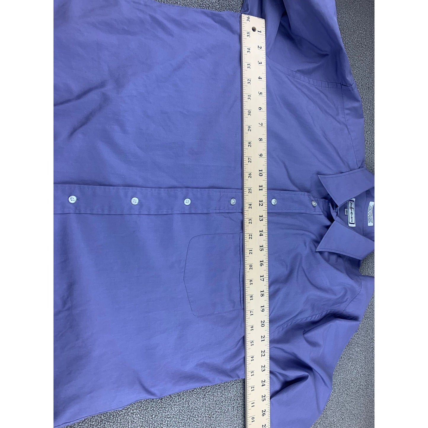 Yves Saint Laurent Men's 16.5 32/33 Purple Dress Shirt Long Sleave