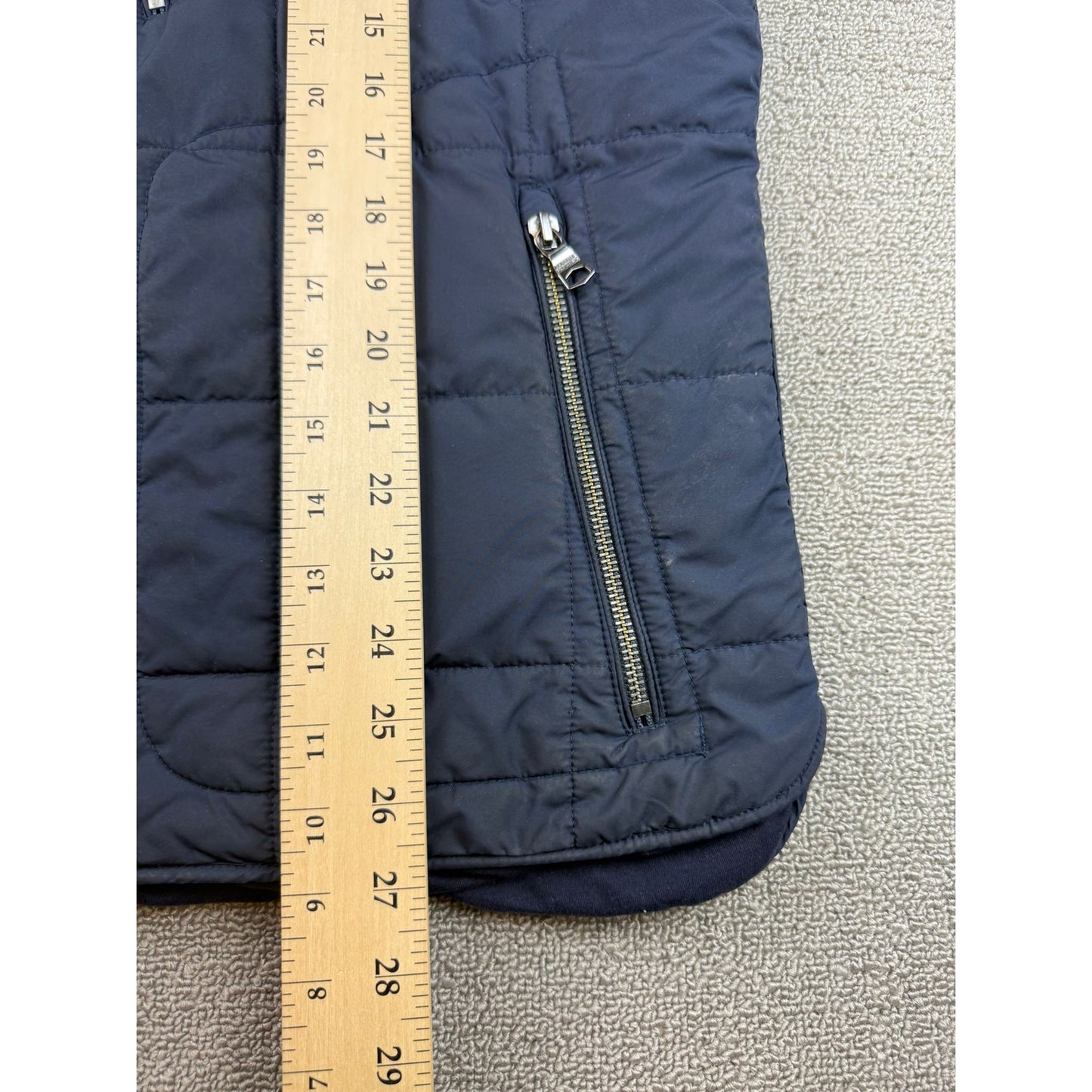 Banana Republic Men Large Navy Blue Insulated Quilted Puffer Vest Jacket