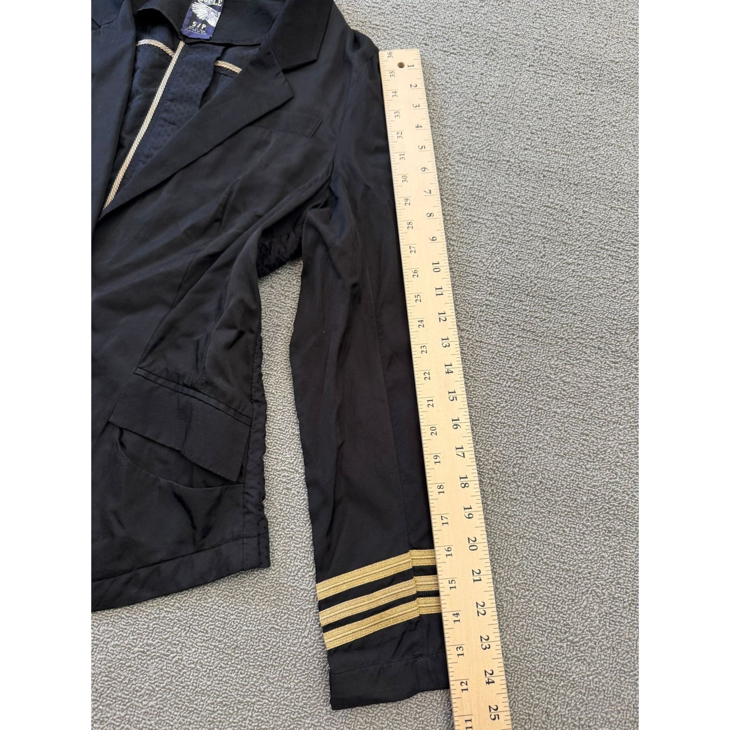 FREE PEOPLE Women's Small Black Military Style Blazer