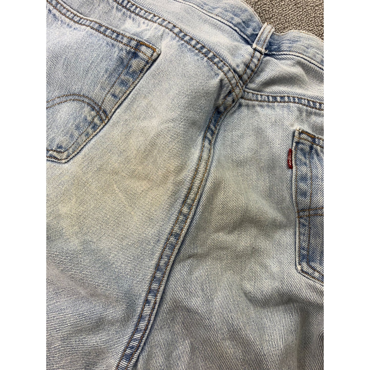 Levi's 560 Men's W36 Light Wash Frayed Hem Denim Cutoff Shorts Casual