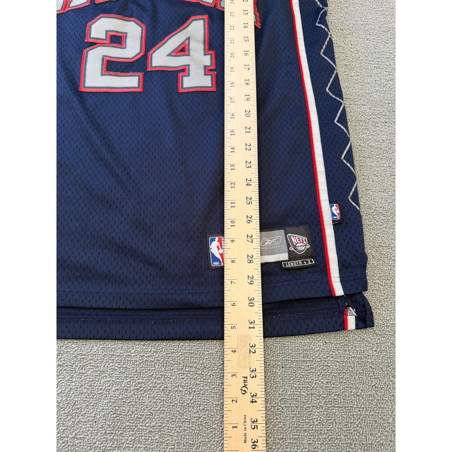 Vintage Richard Jefferson #24 Reebok New Jersey Nets NBA Jersey Men Medium