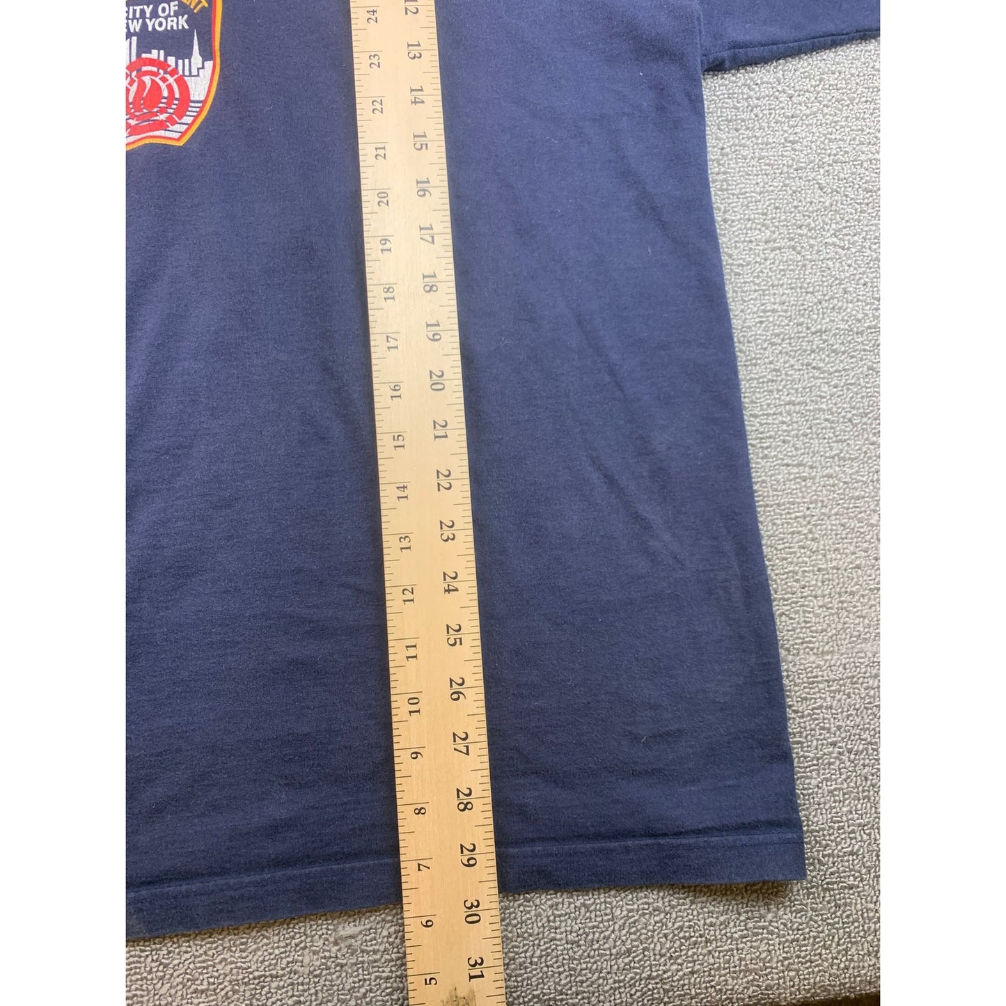Vintage Jerzees Men's XL Dark Blue Fire Department FDNY NYC Graphic T-Shirt