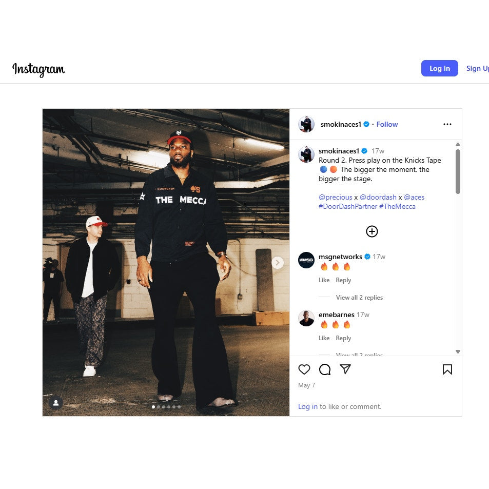 DoorDash Ace’s The Mecca NYC Coach Jacket Black XL