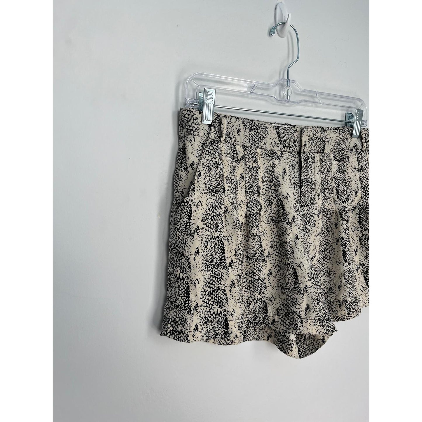 Parker Silk Lounge Shorts Women S Black White Animal Print Pull On