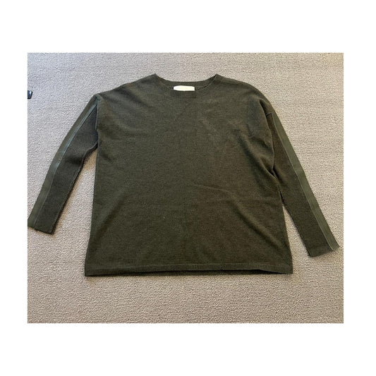 Brochu Walker Womens S Olive Green Long Sleeve Knit Sweater Top