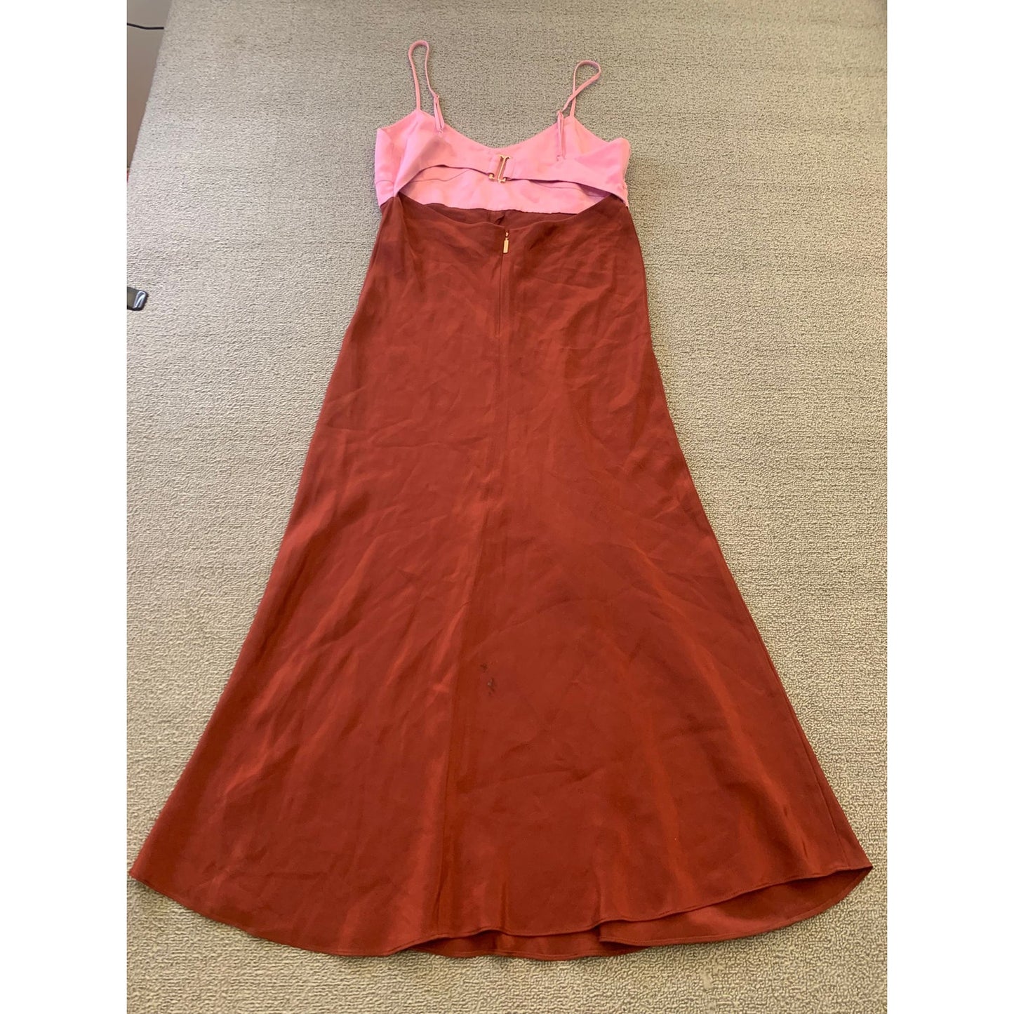 TIBI Women Size 6 Burgundy Pink Midi Dress
