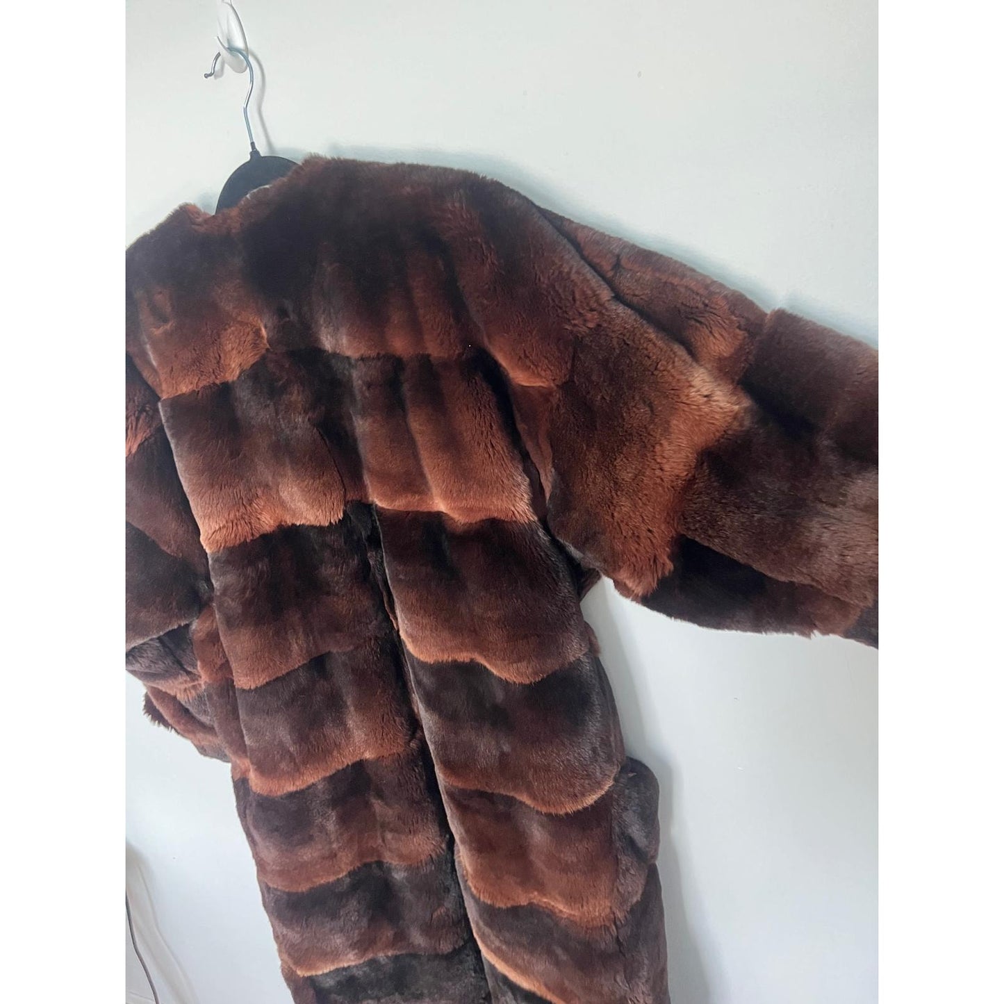 Robert Mann Furs Coat Women Large Brown Mink Full Length Real Fur Vintage
