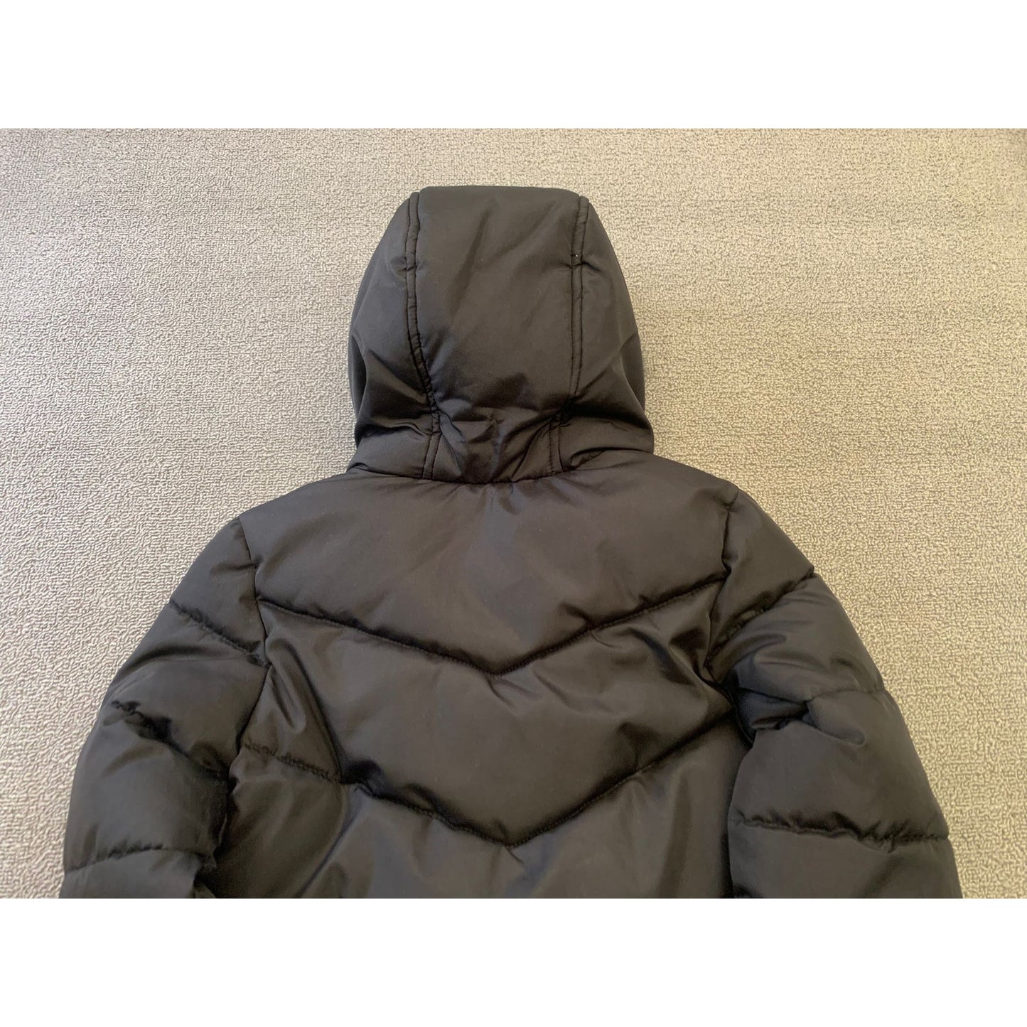 Mayoral Girl's Size 10 Black Hooded Puffer Jacket With Faux Fur