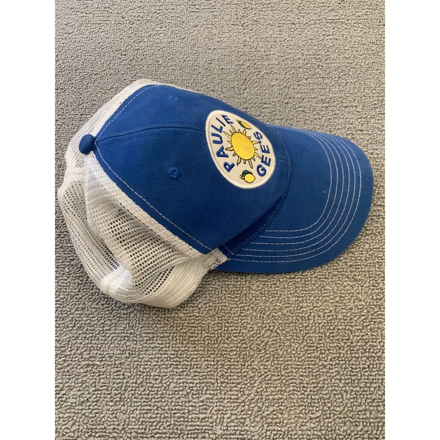 Paulie Gee's Men One Size Blue White Trucker Hat Cap