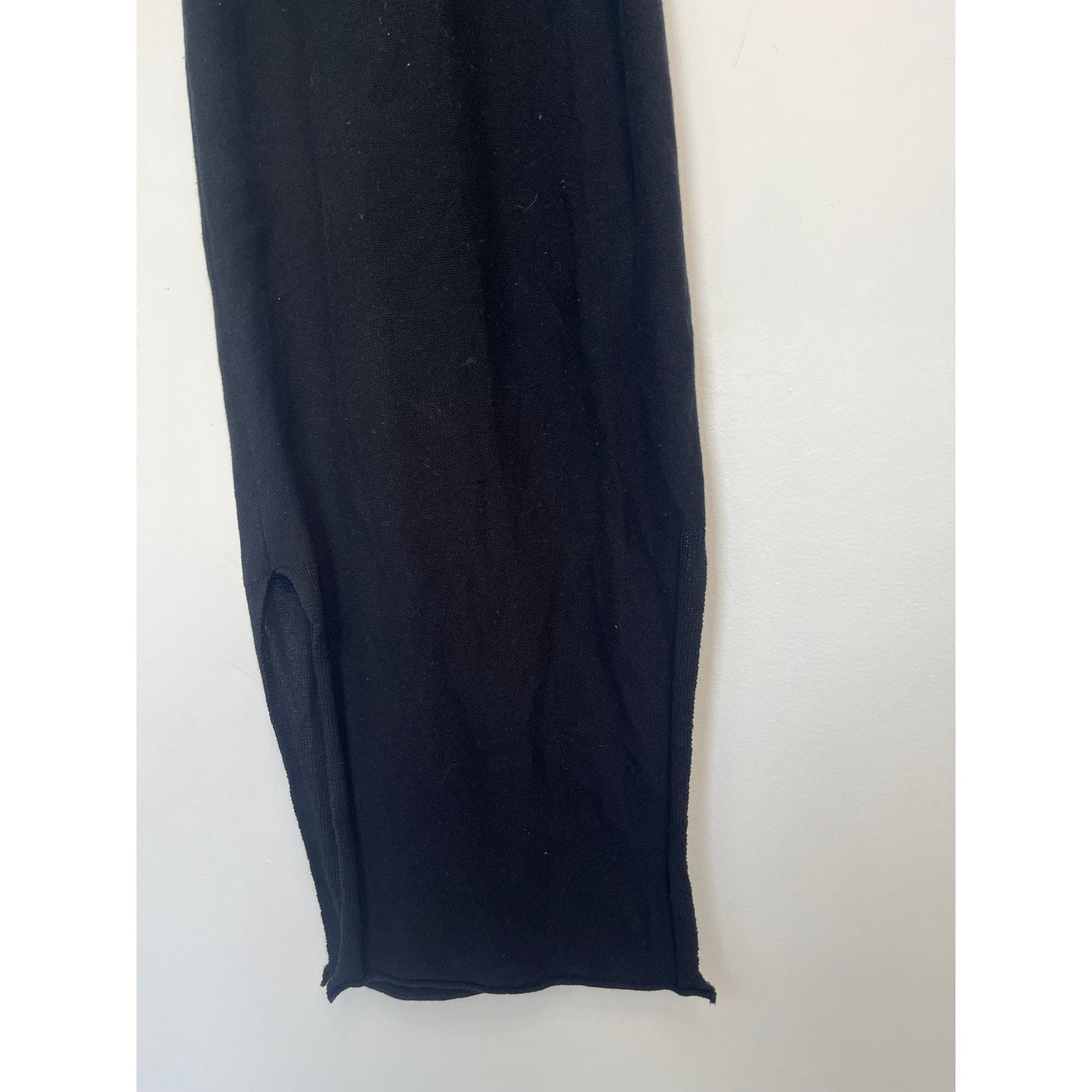 AllSaints Knit Midi Dress Women Medium Black Sleeveless Minimalist