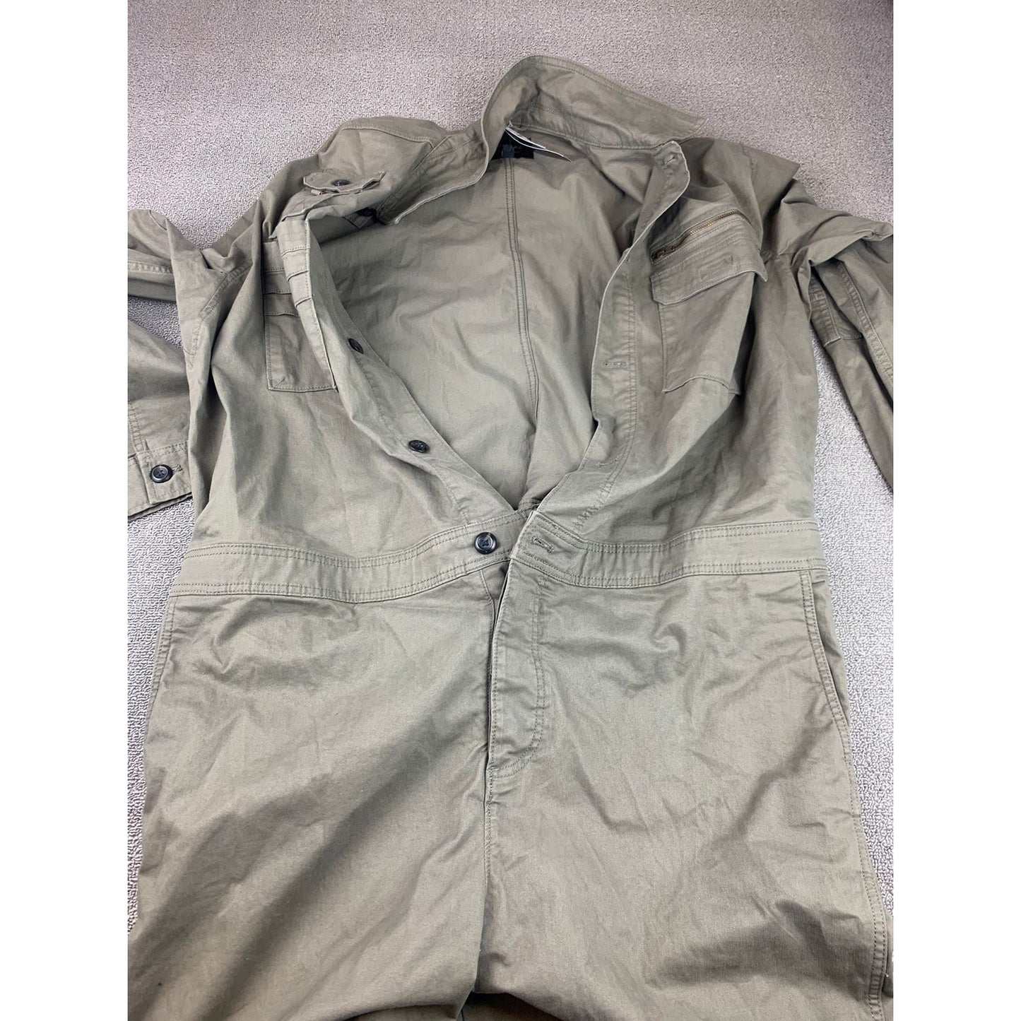 Banana Republic Men XXL Tall Cotton Explorer flight Suit Jumpsuit Olive NWT