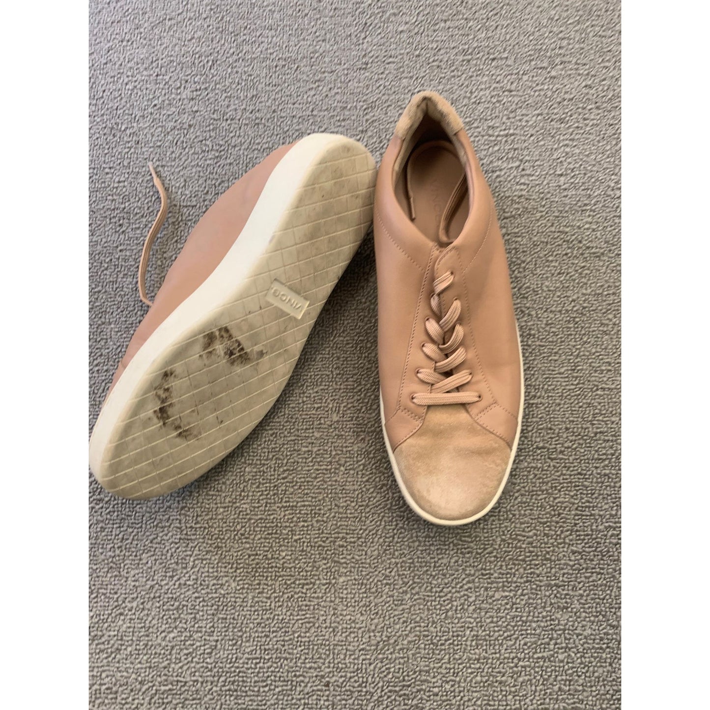 VINCE Women 7 Janna Suede Leather Low Top Lace Up Sneaker