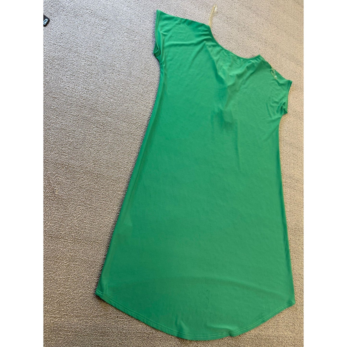 DB Established 1962 Woman 8 Green V-Neck Mini Dress Gold Zipper