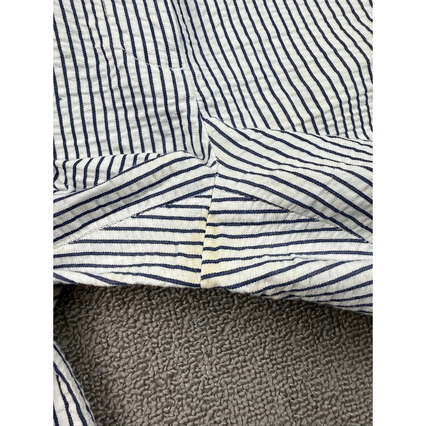 J. Crew Women's 0 Blue White Striped City Fit Bell Bottom Pants