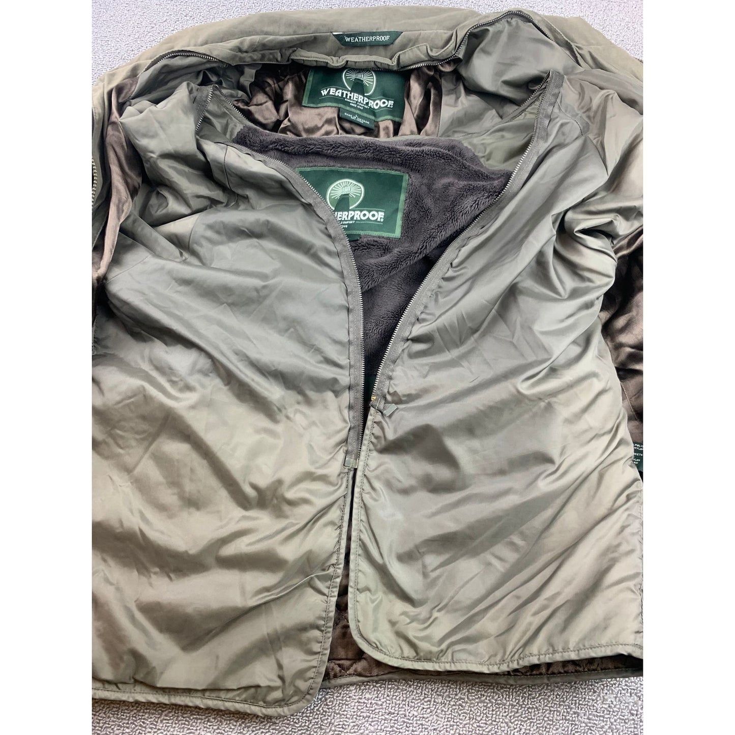 Weatherproof Mens Large Green Bomber Style Jacket