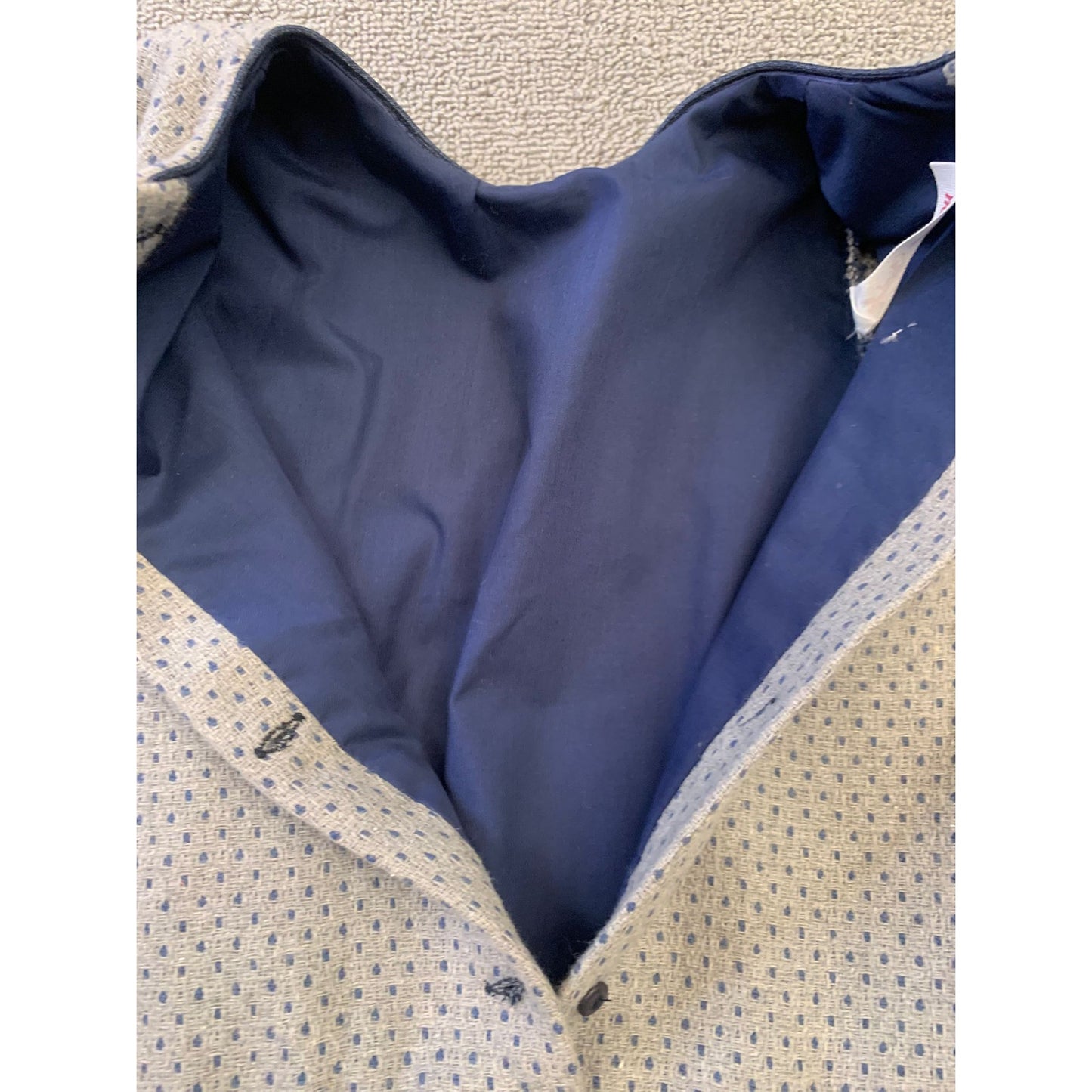 Martina Charlotte Girls 4Y Gray And Navy Drop Waist Dress