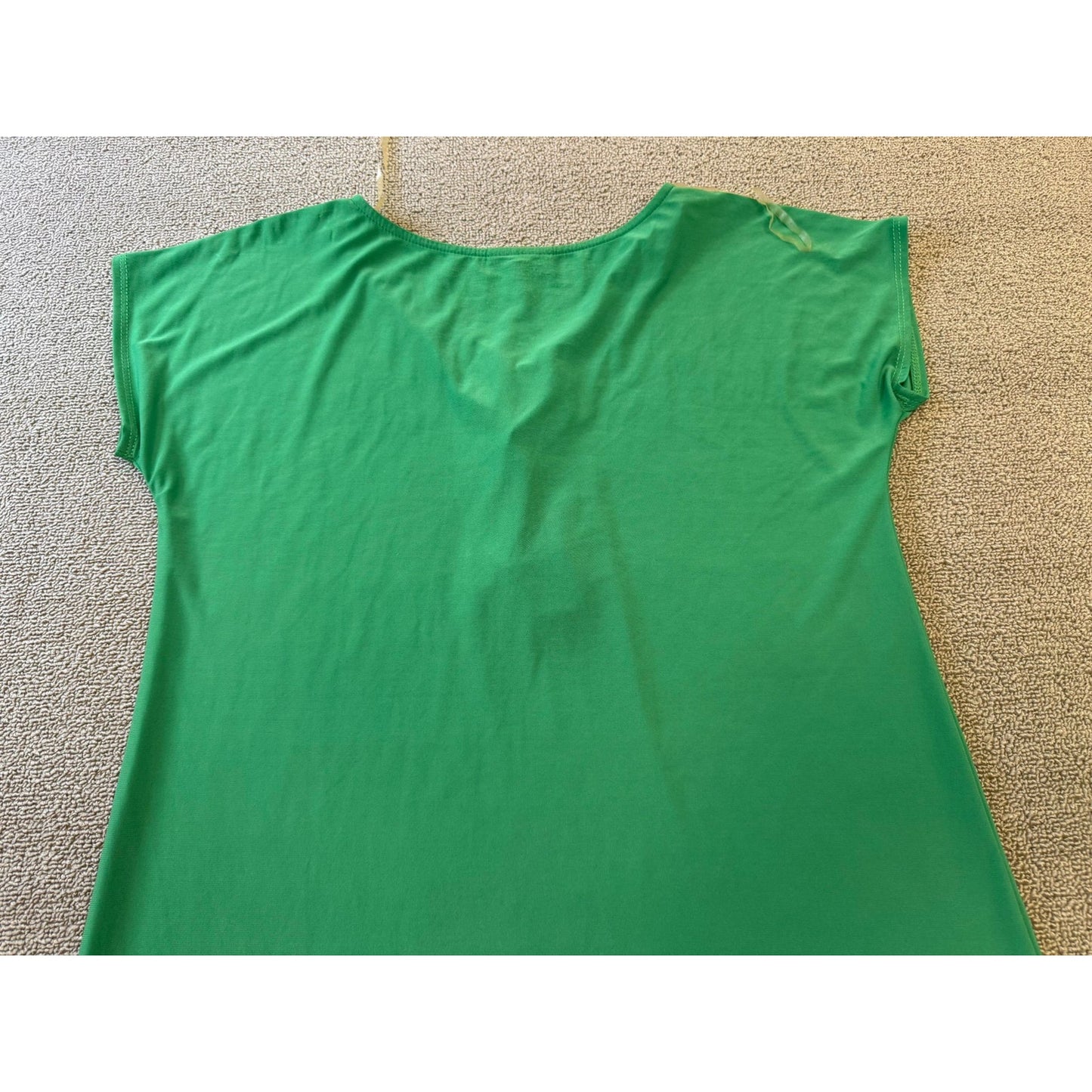 DB Established 1962 Woman 8 Green V-Neck Mini Dress Gold Zipper
