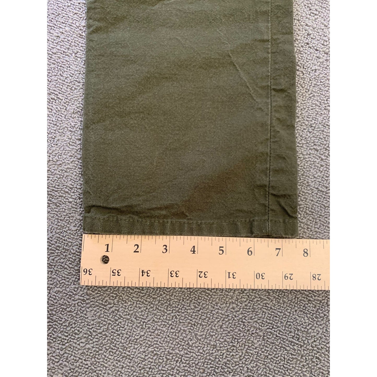 NAKED & FAMOUS Men's 32 Weird Guy Army Green Duck Selvedge Jeans