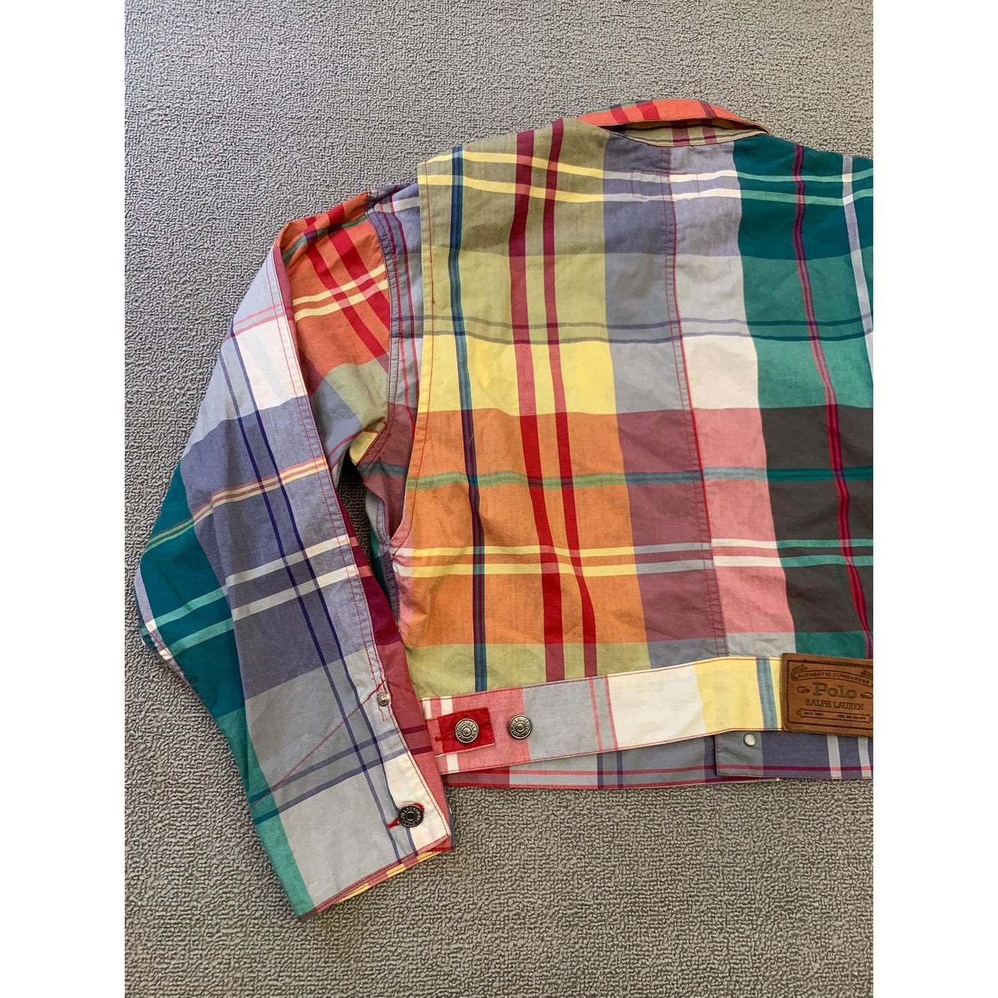 Polo Ralph Lauren Country Women's Medium Patchwork Plaid Cropped Jacket