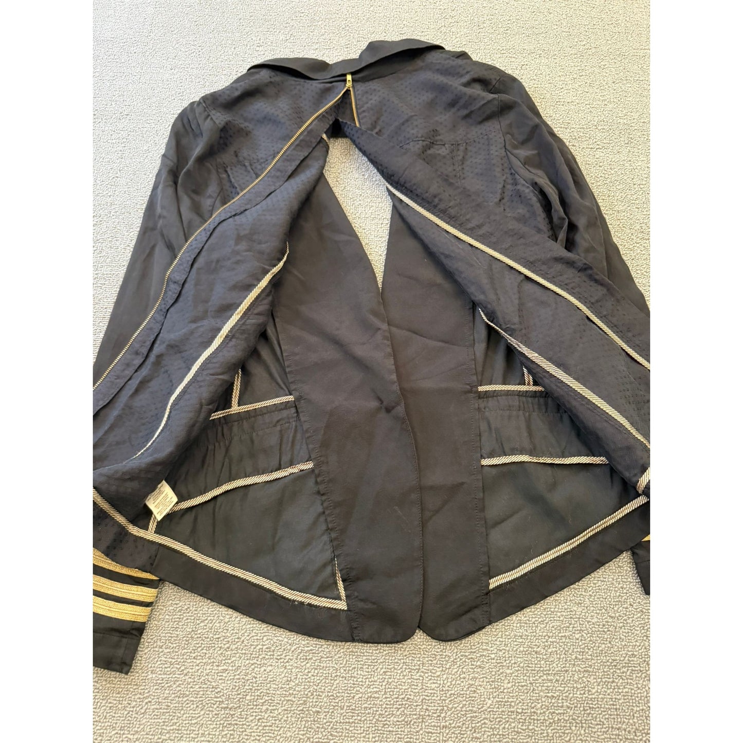 FREE PEOPLE Women's Small Black Military Style Blazer
