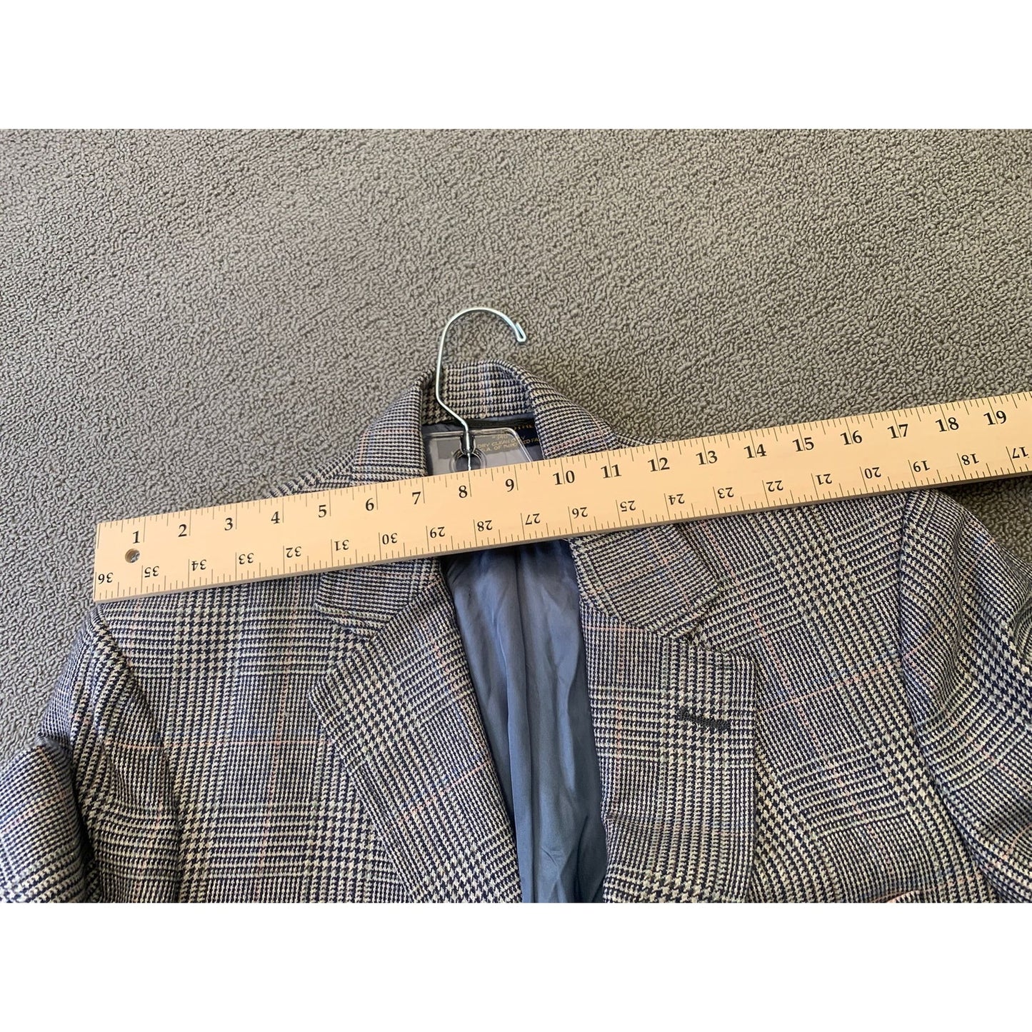 Vintage Brooks Brothers 346 Men's 42R Beige Plaid Wool Sport Coat Blazer
