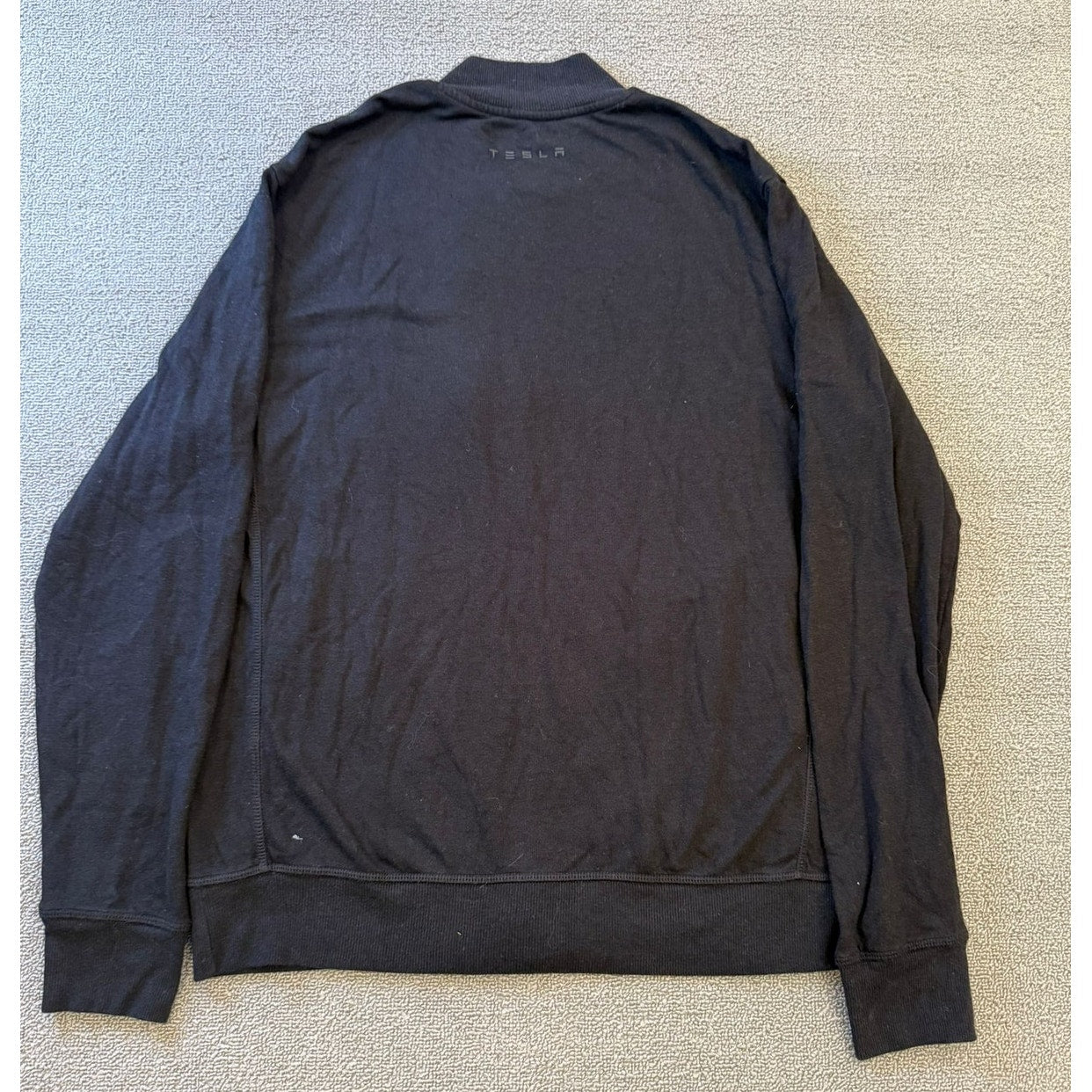 Tesla Mens Medium Black Full Zip Bomber Light Weight Jacket