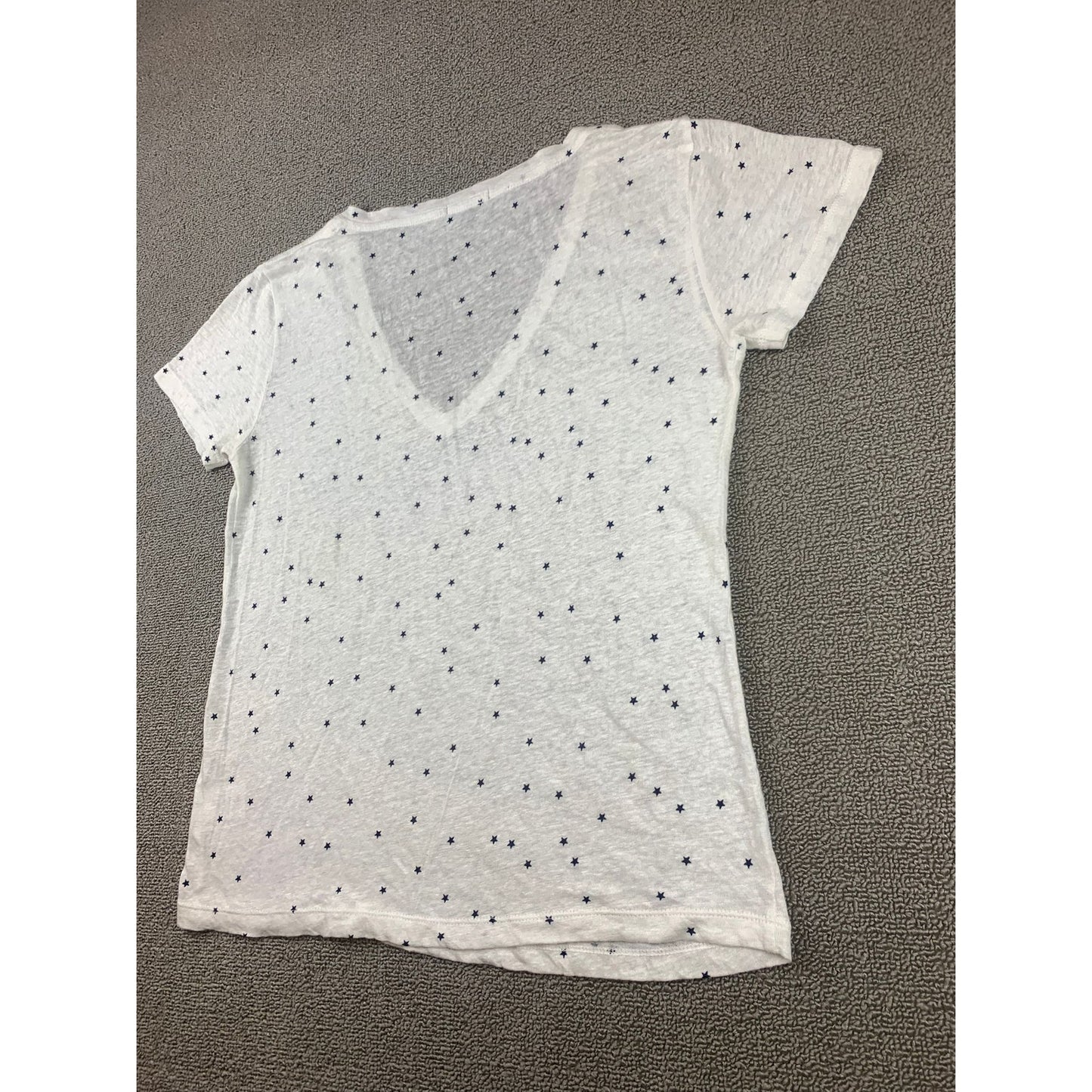 Rails Women Extra Small White Black Star Print V-neck T-shirt