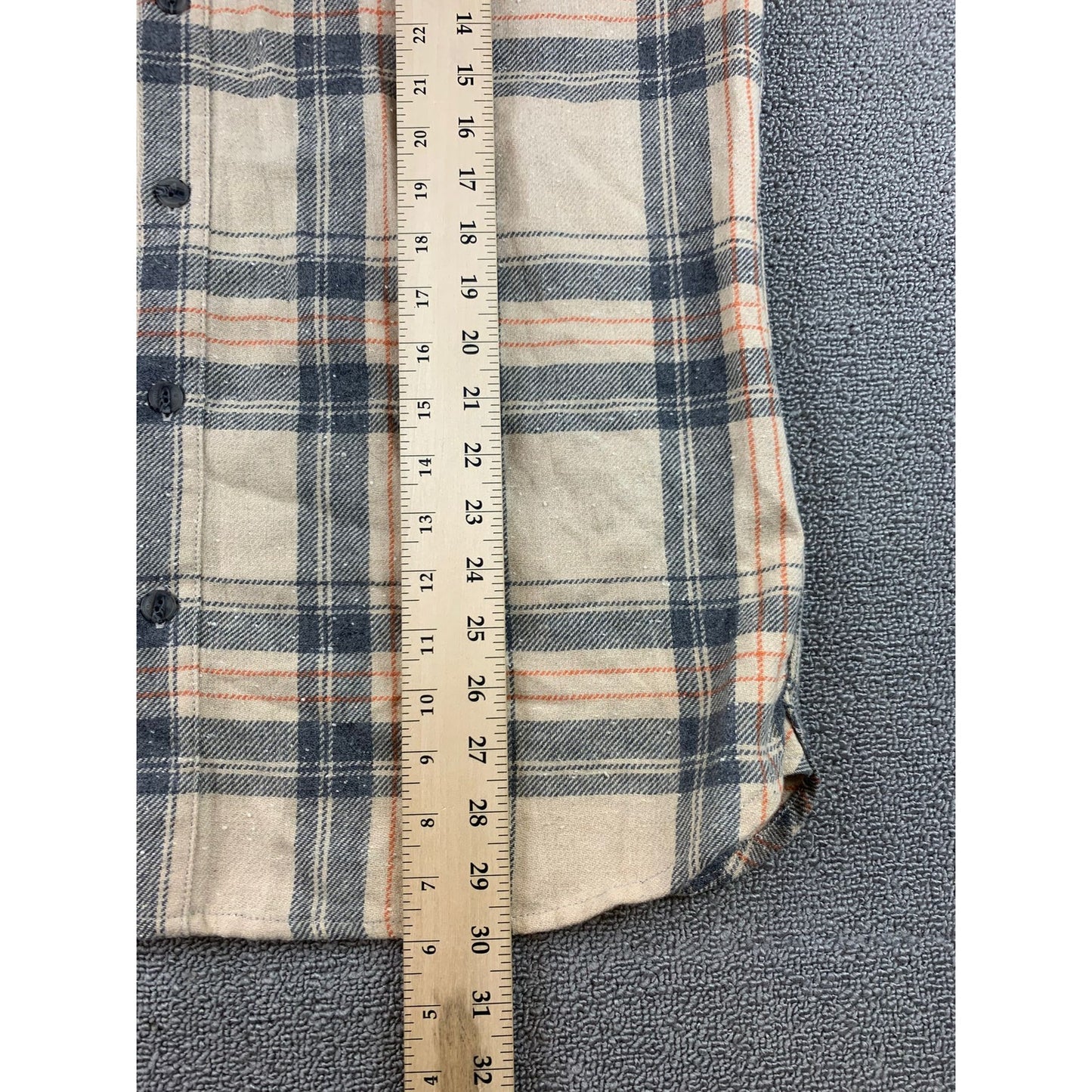 Levis Shirt Men's XL Beige Tan Plaid Flannel Wool Blend Button Up Shacket