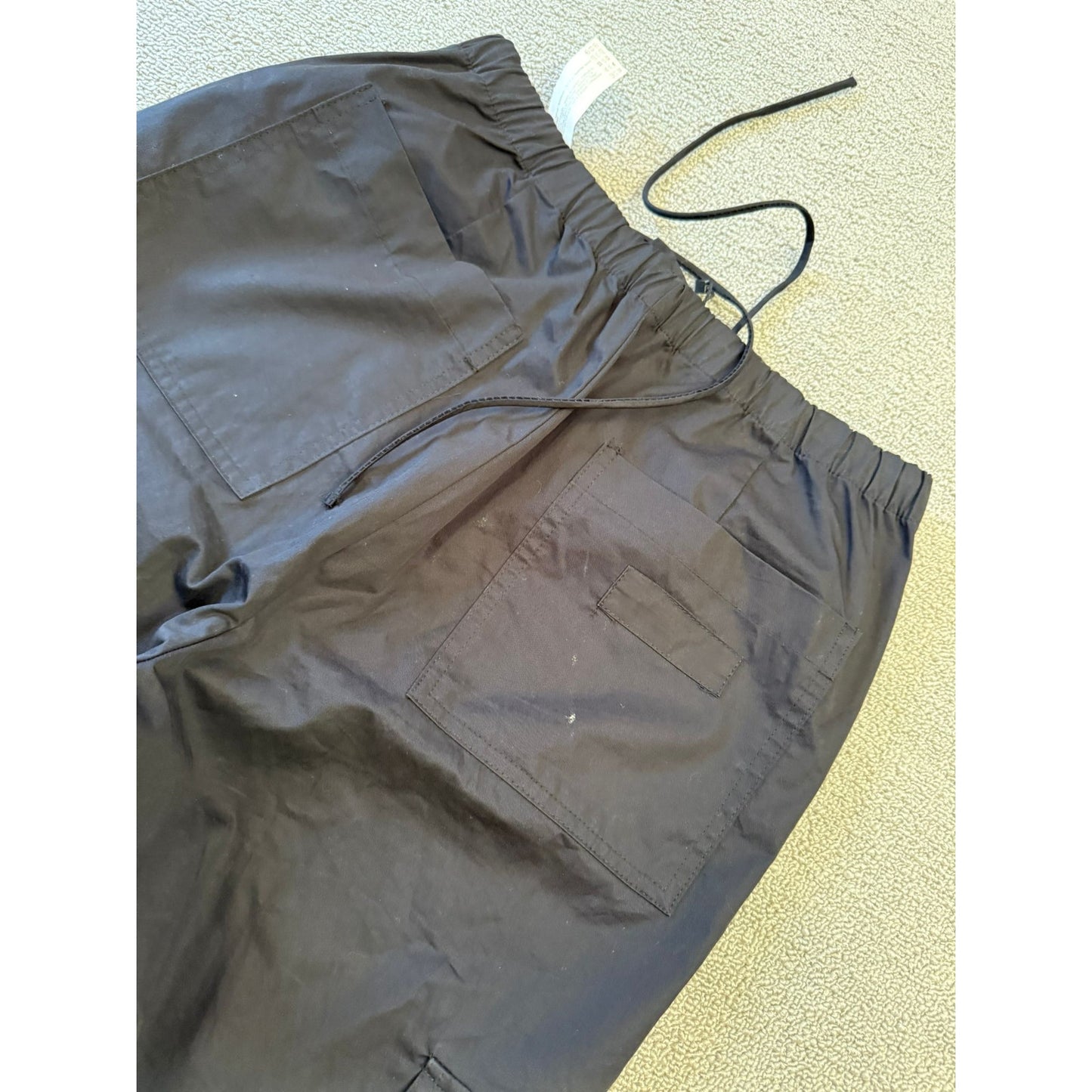 ZARA Women's Parachute Cargo Pants XS Black Wide Leg Drawstring Streetwear