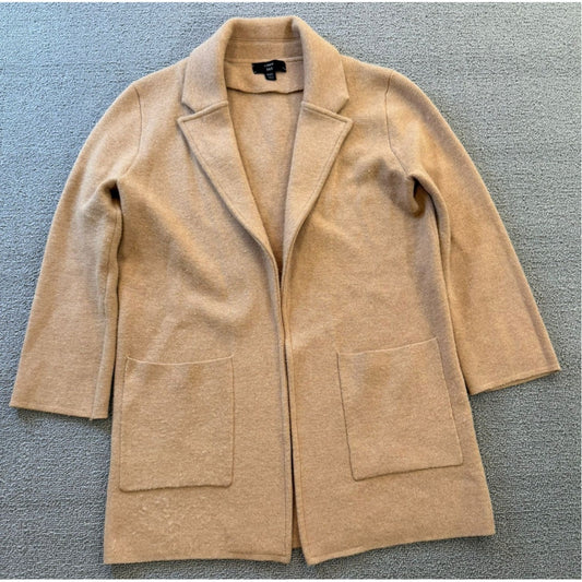 J.Crew 365 Womens XXS Tan Beige Open Front Blazer Cardigan Coat